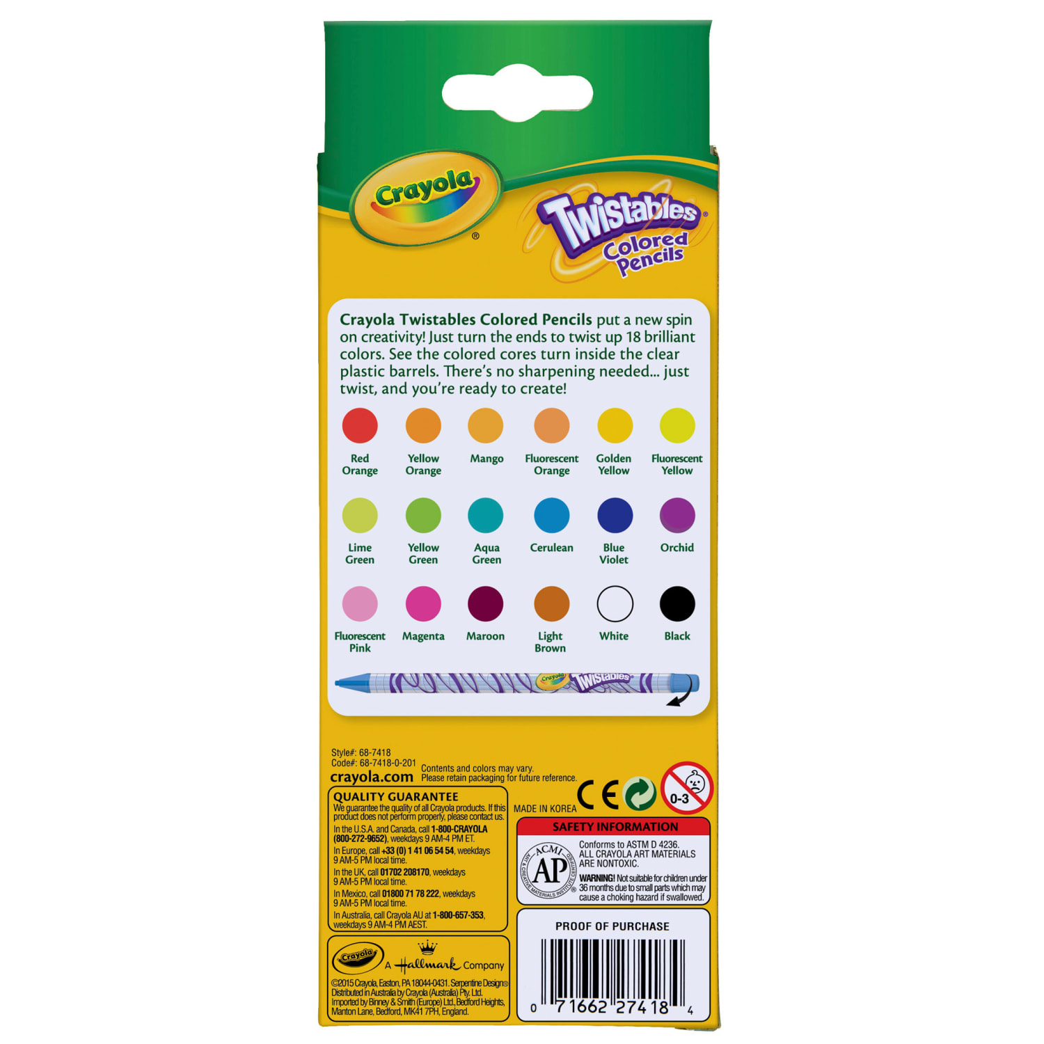 Crayola Twistables Colored Pencils, 18 Per Box, Set Of 3 Boxes - Image 3