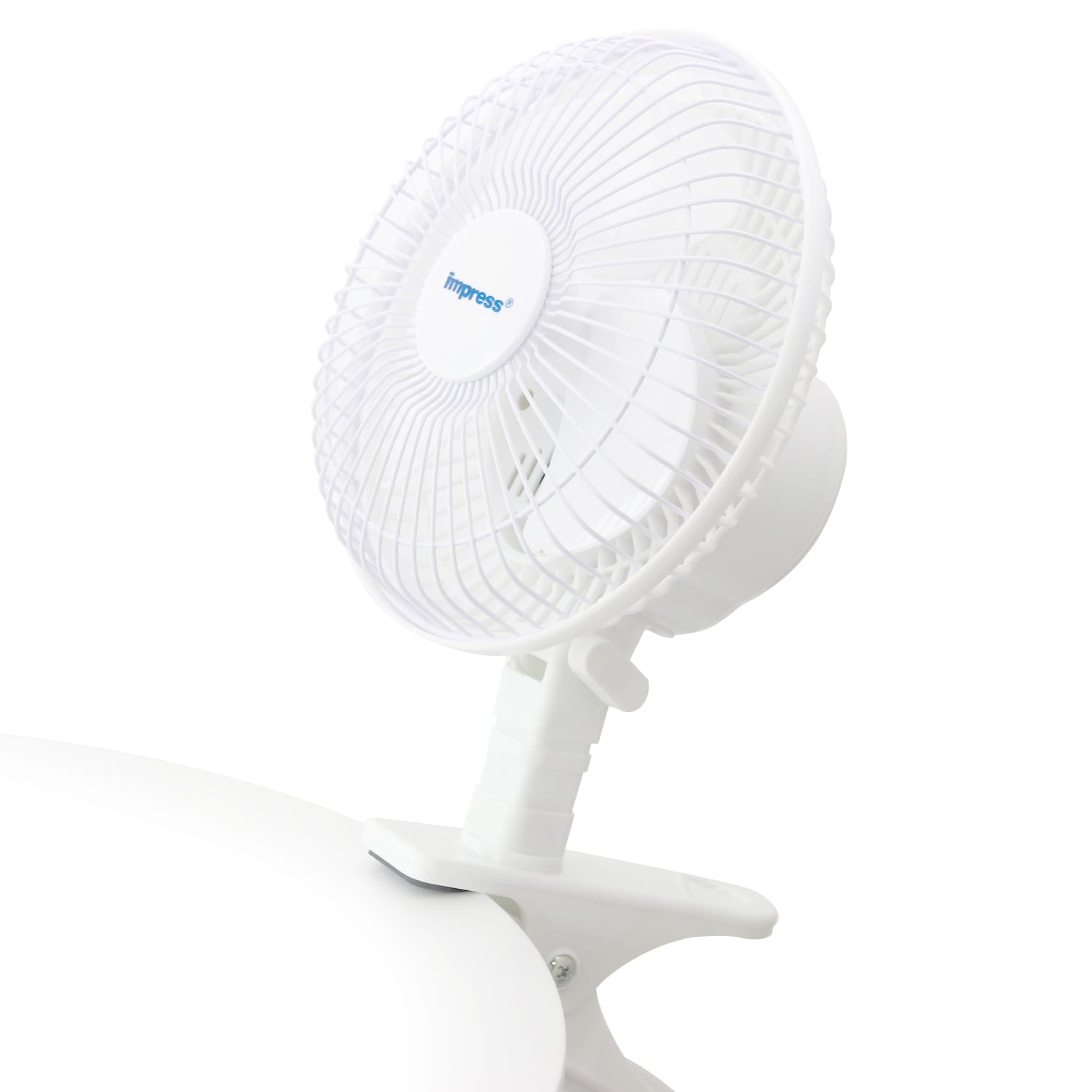 Impress 2-In-1 Clip/Desk Fan, 6inH x 12inW x 6inD, White - Image 3