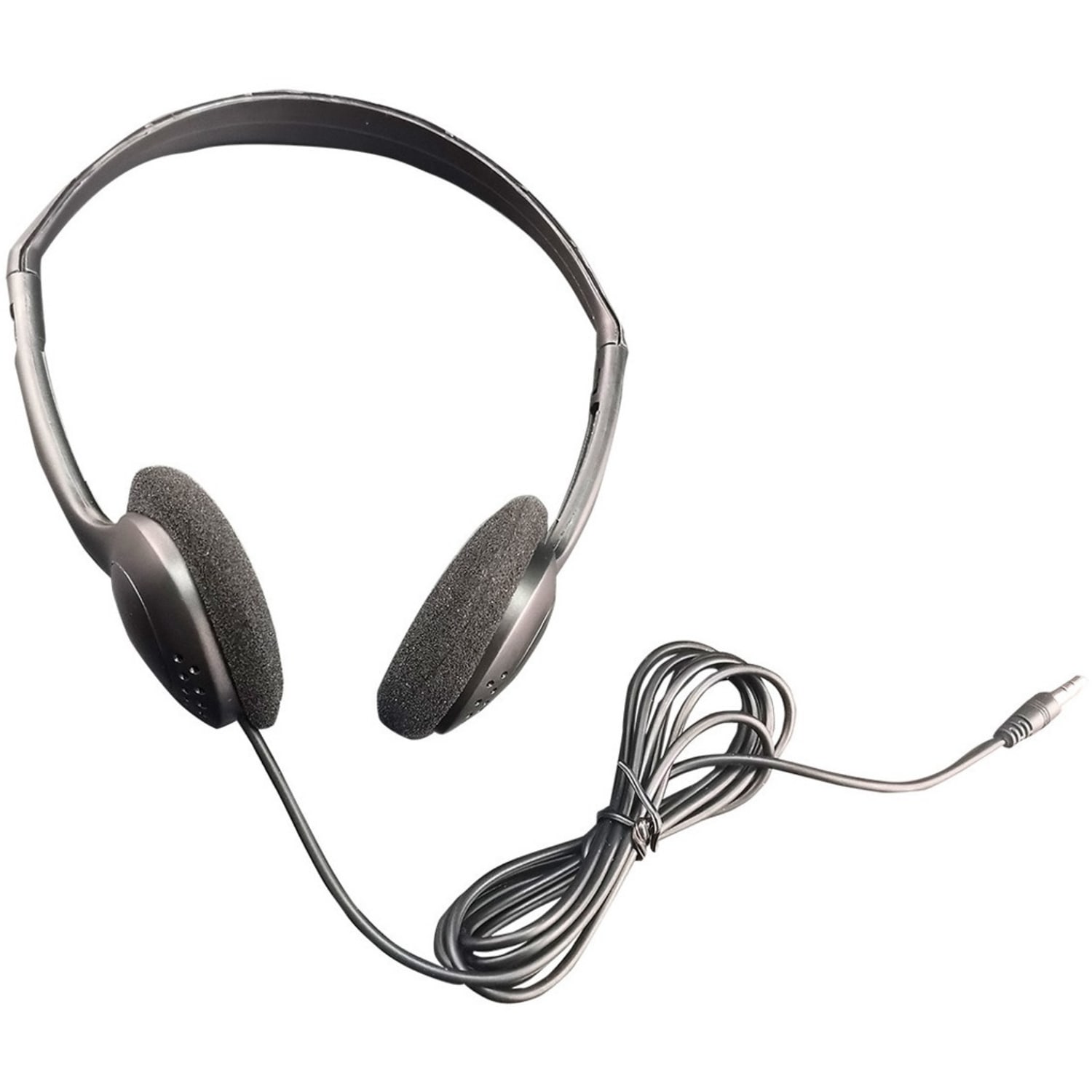 Hamilton Buhl Personal-Sized Economical Headphones, 100 Pack - Stereo - Black - Mini-phone (3.5mm) - Wired - 32 Ohm - 20 Hz 20 kHz - Over-the-head - Binaural - Supra-aural - Image 3