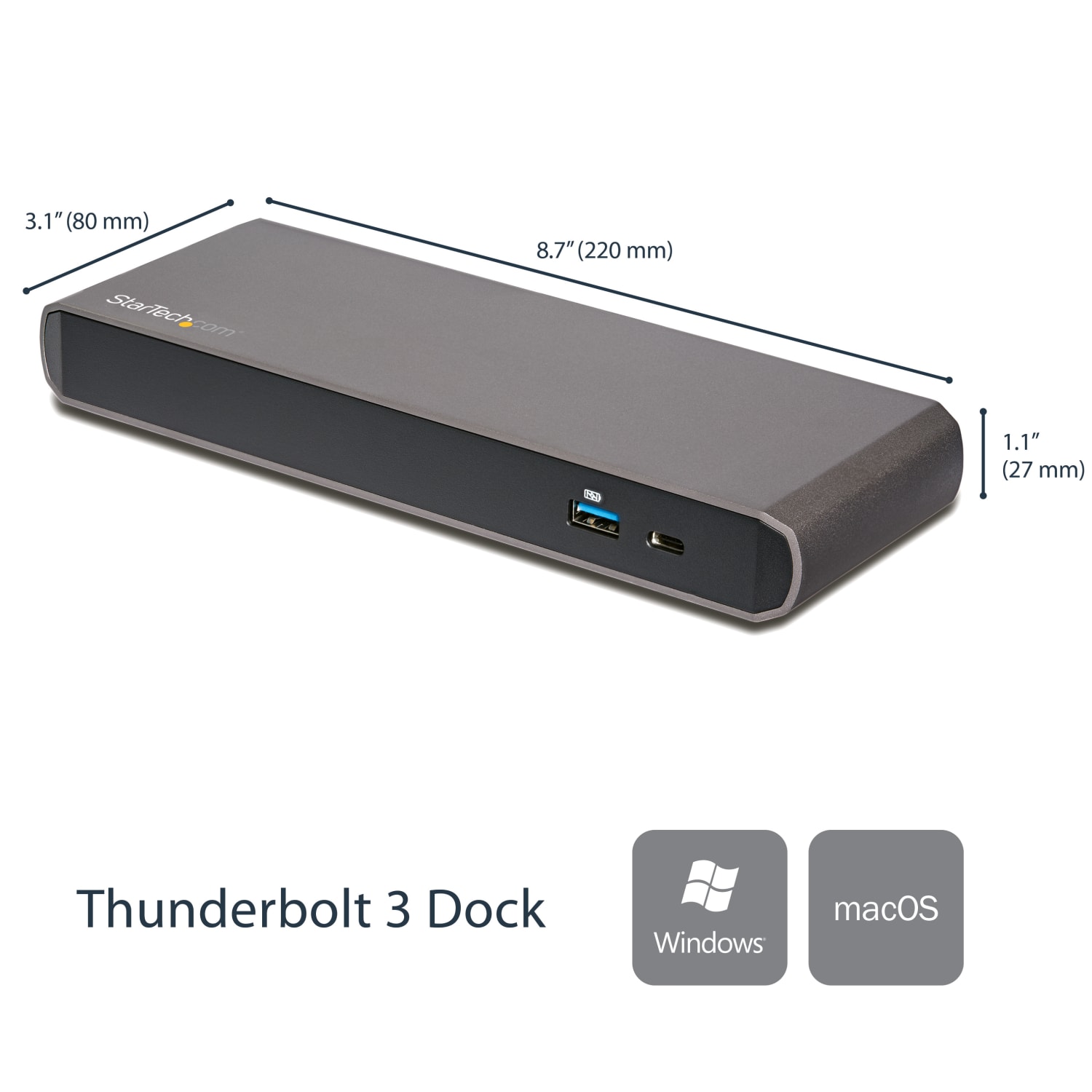 StarTech.com Thunderbolt 3 Docking Station - Compatible with Windows/macOS Supports Dual 4K HD Displays - TB3DK2DPPD - Image 3