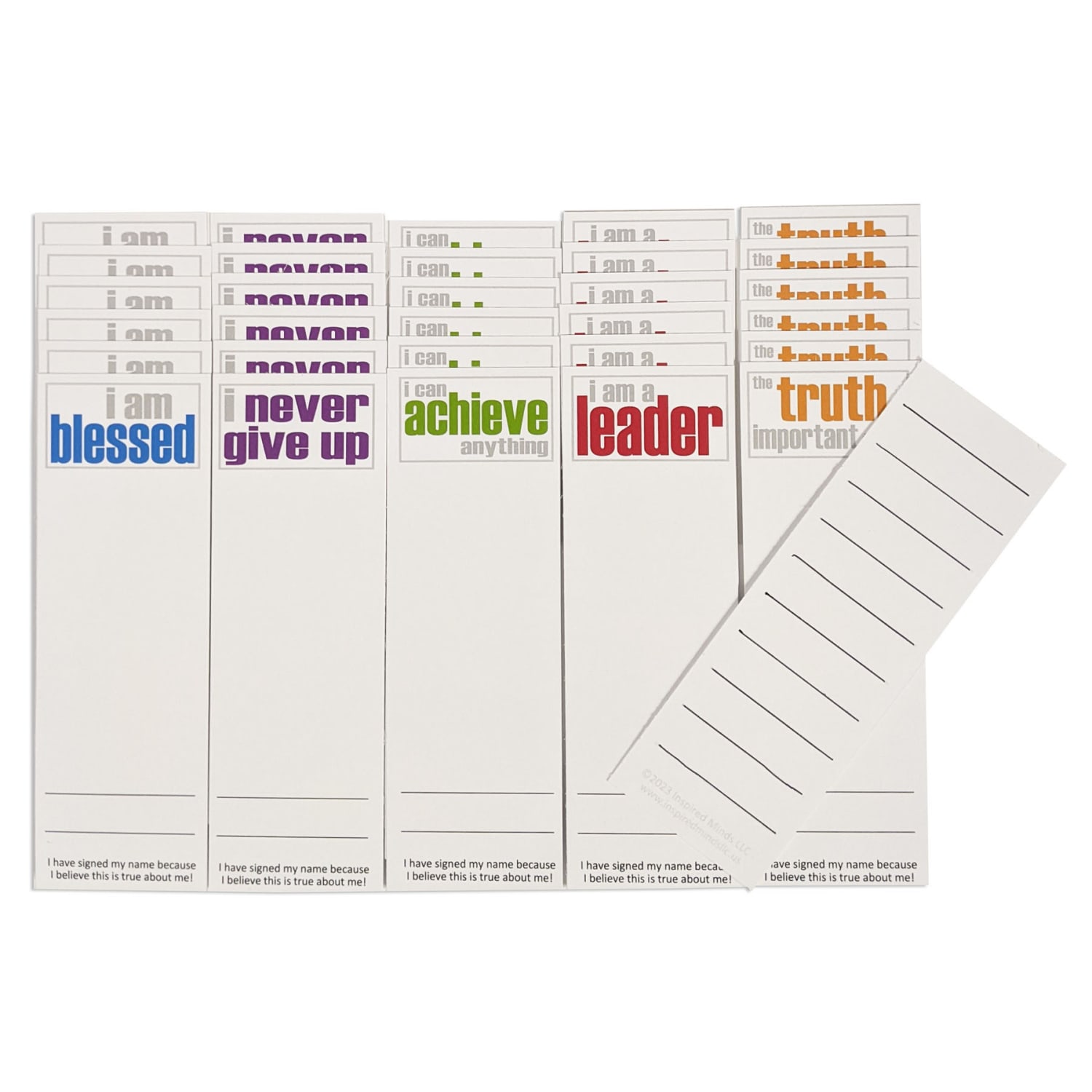 Inspired Minds Page Keepers Bookmarks, 2in x 6in, Encouragement Booster Set, 30 Per Pack, Set Of 3 Packs - Image 3
