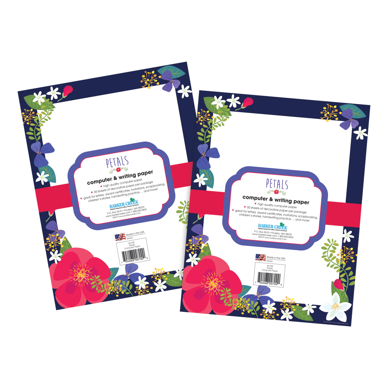 Barker Creek Computer Paper, Letter Paper Size, 60 Lb, Petals, 100 Sheets - Image 3