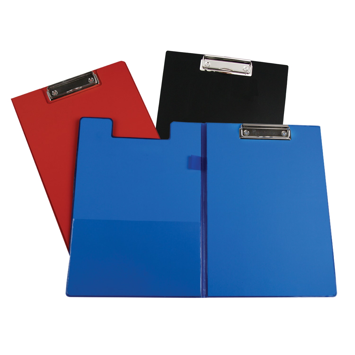 C-Line Clipboard Folders, 8-1/2in x 11in, Blue/Red/Black, Pack Of 12 Folders - Image 3