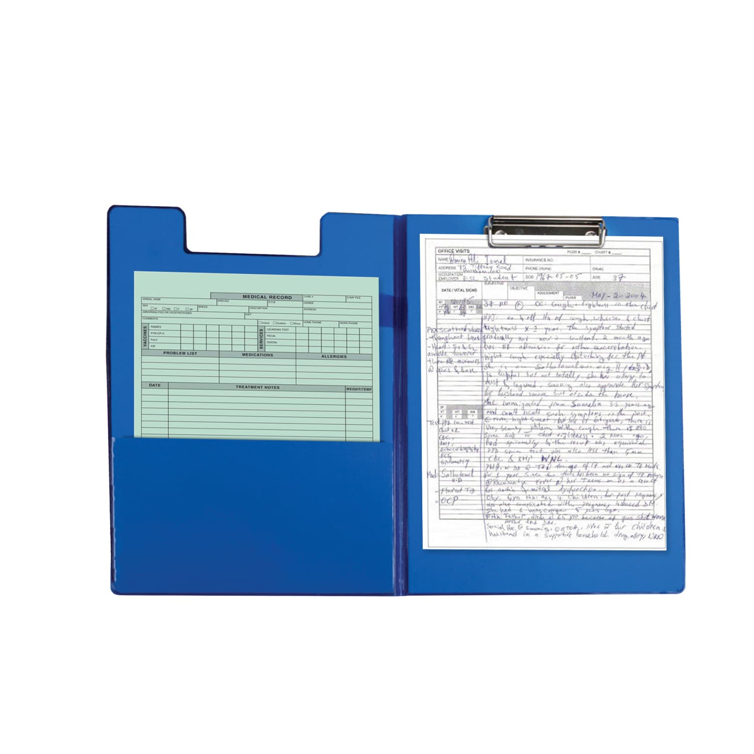 C-Line Clipboard Folders, 8-1/2in x 11in, Blue/Red/Black, Pack Of 12 Folders - Image 6