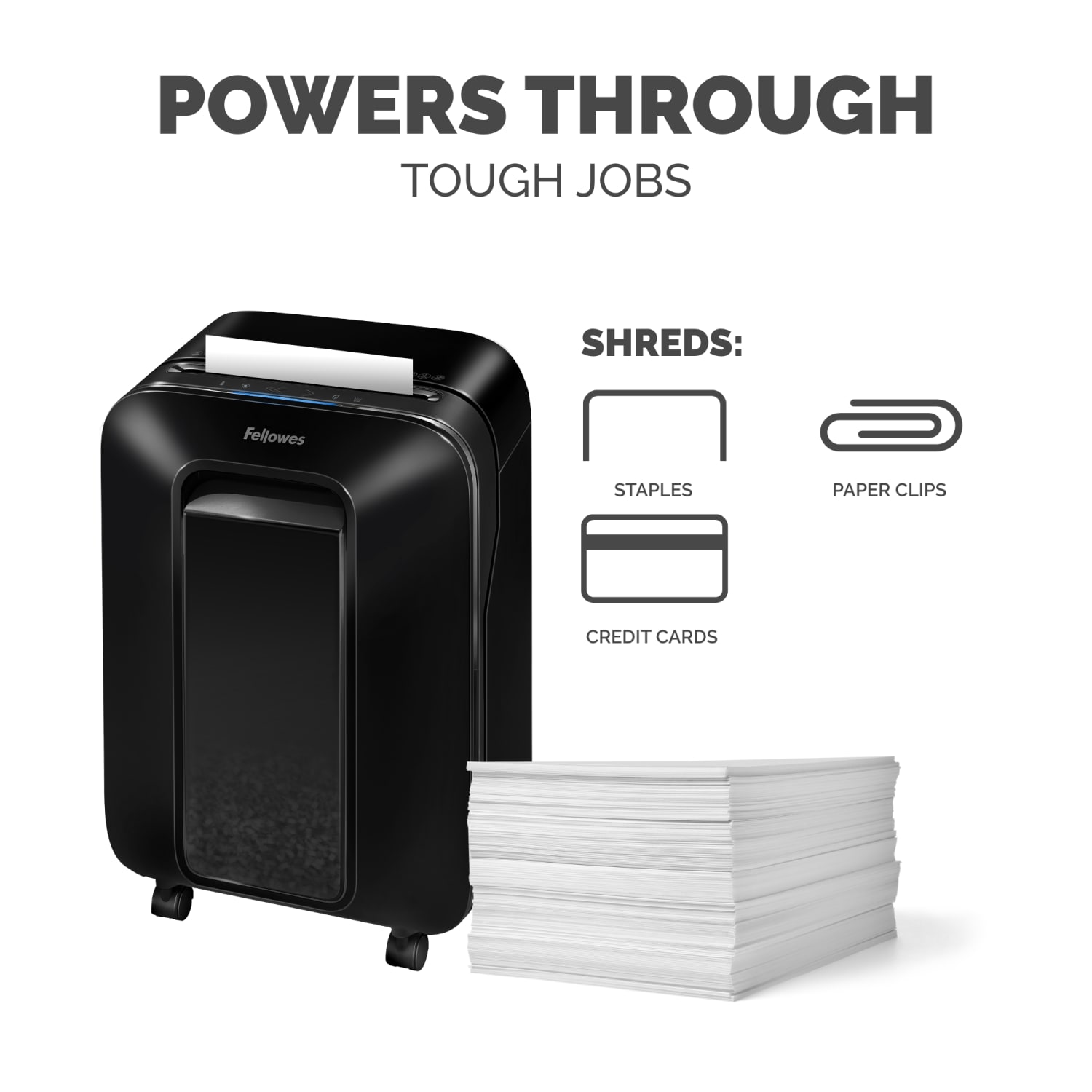 Fellowes Powershred LX200 100% Jam Proof Micro-Cut 12-Sheet Shredder, Black, 5015001 - Image 5