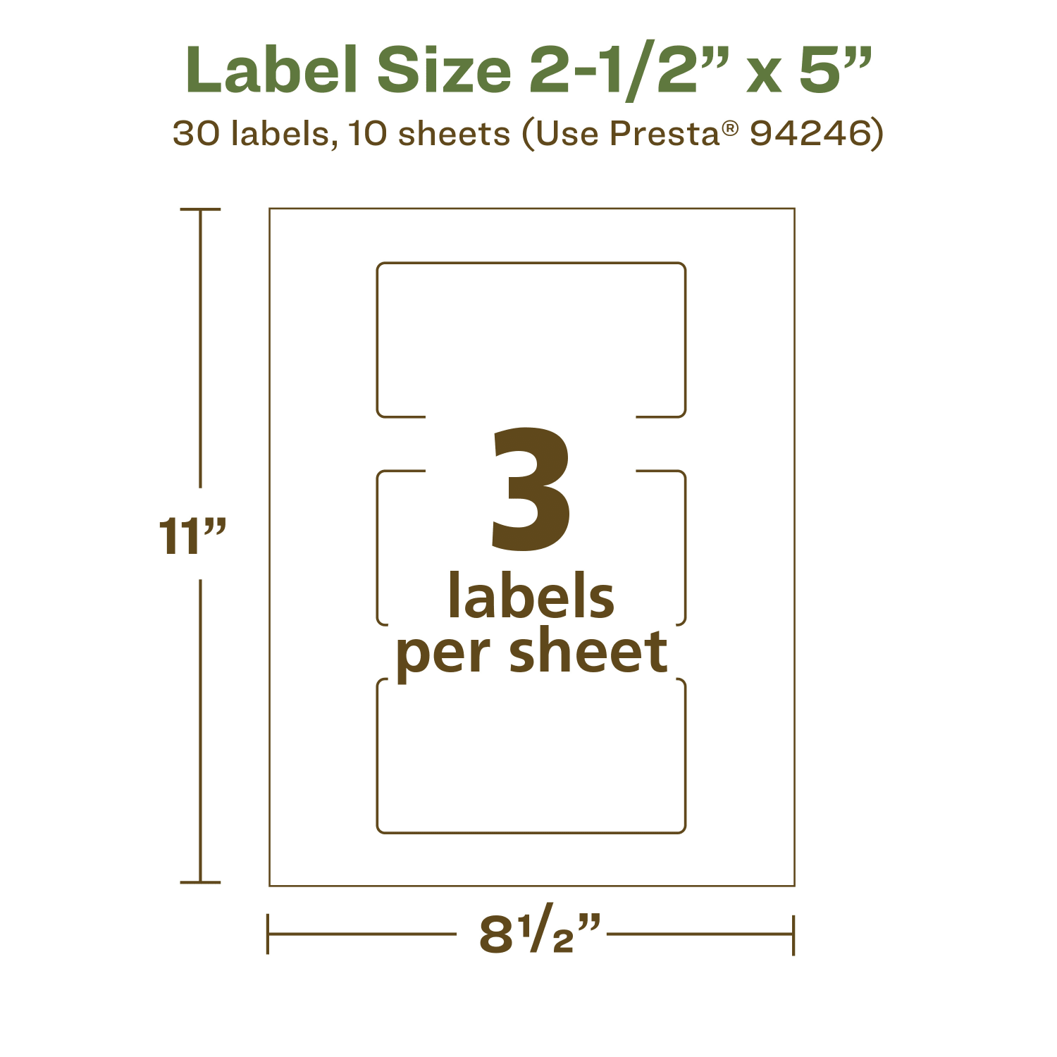 Avery Recycled Paper Labels, 94246-EWMP10, Rectangle, 2-1/2in x 5in, White, Pack Of 30 - Image 6