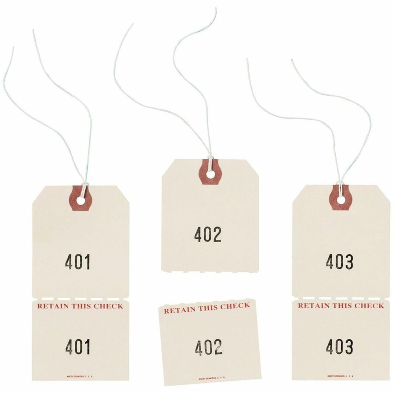 Avery Duplicate Auto Park Tags, Strung, 4 3/4in x 2 3/8in, Manila, Box Of 500 - Image 5