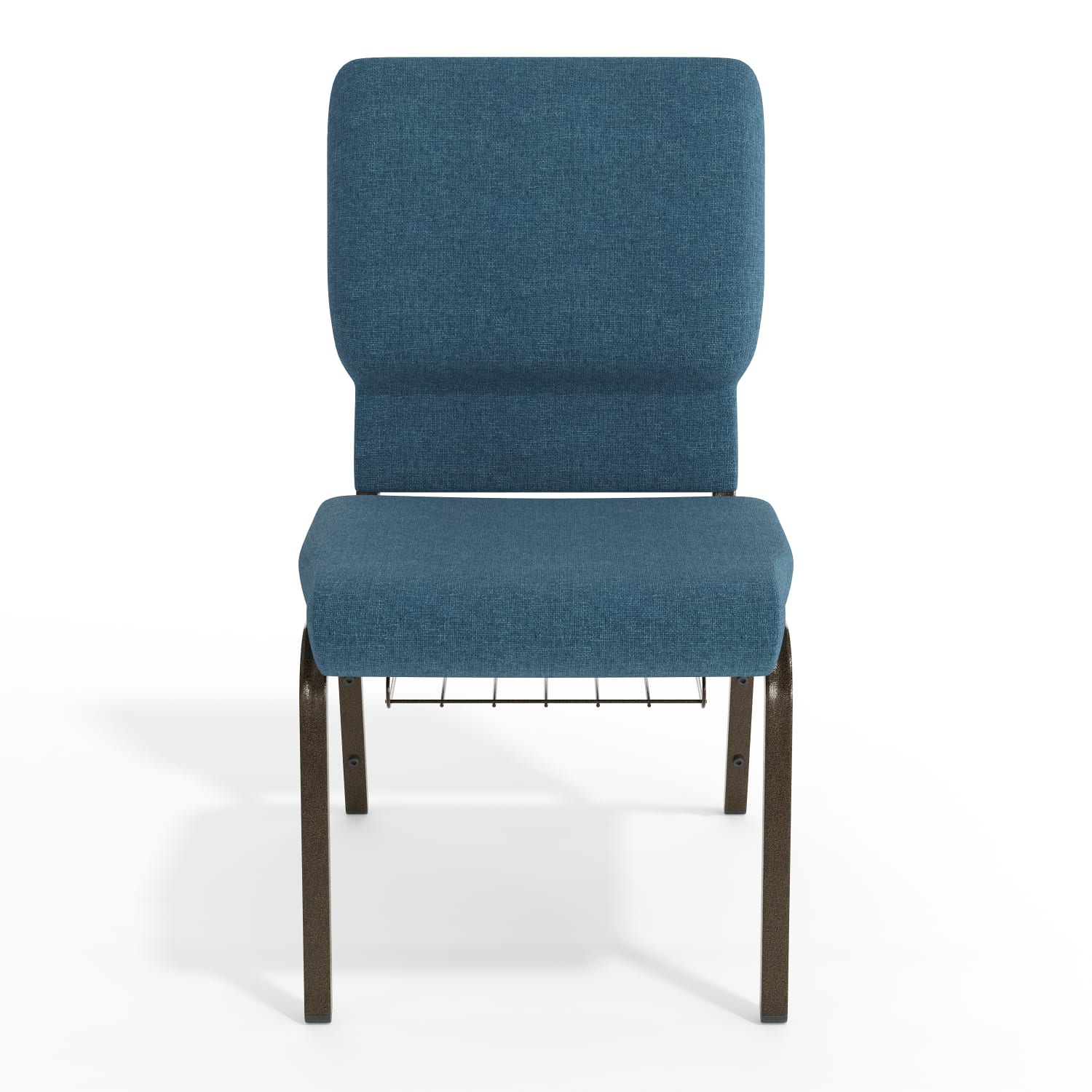 Flash Furniture HERCULES Church Chair With Book Rack BlueGold Vein PopularChairscom