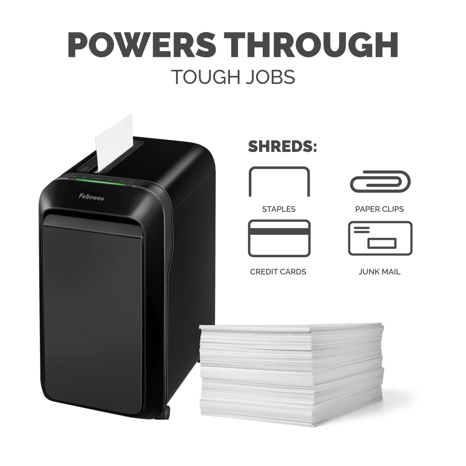 Fellowes LX 220 100% Jam Proof Micro-Cut 20-Sheet Shredder, Black, 5015401 - Image 5