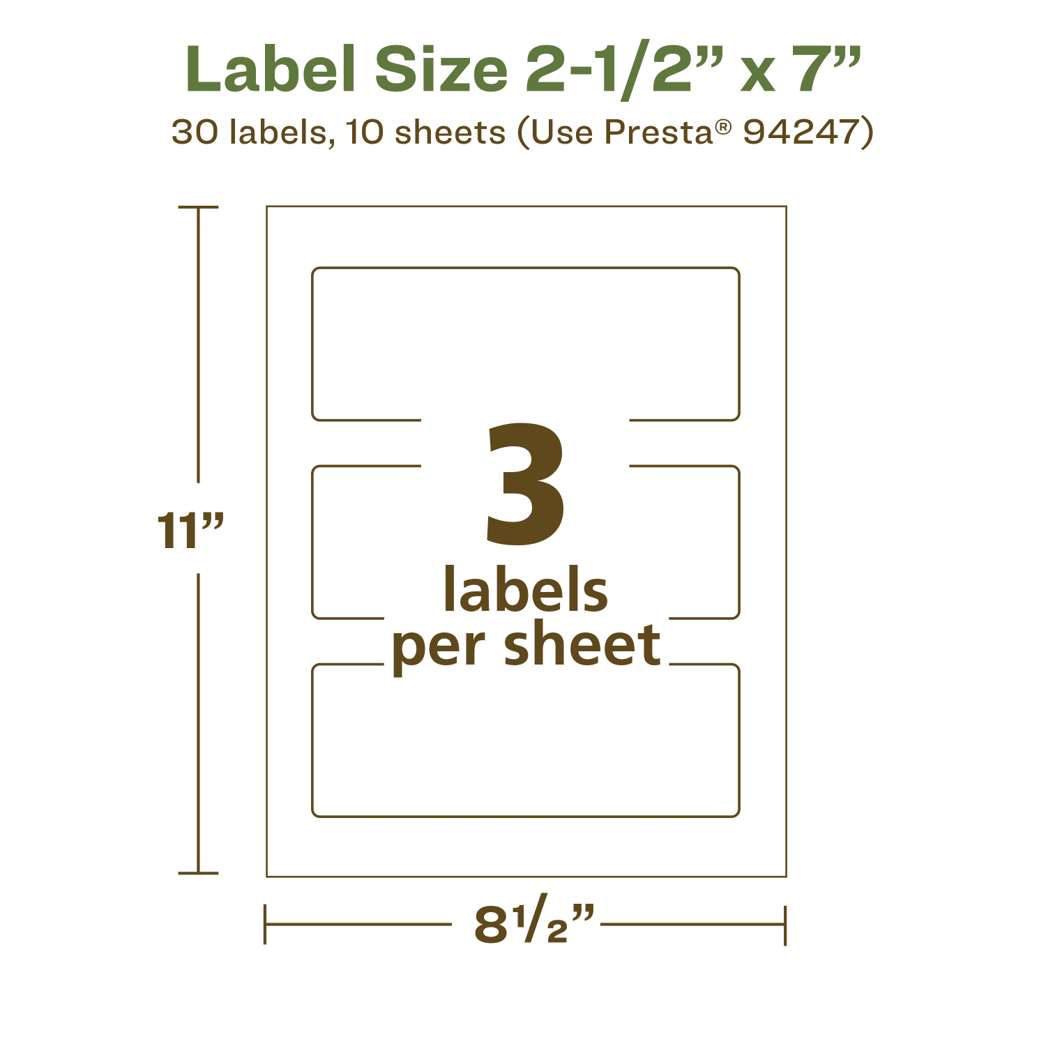 Avery Recycled Paper Labels, 94247-EWMP10, Rectangle, 2-1/2in x 7in, White, Pack Of 30 - Image 6
