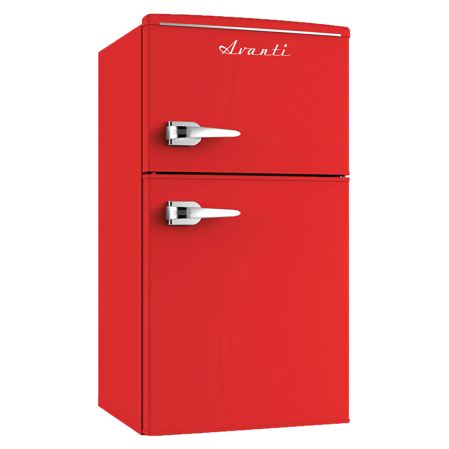 Avanti Retro Compact Refrigerator, 2-Door, 3 Cu Ft, 34inH x 20-1/2inW x 18inD, Red