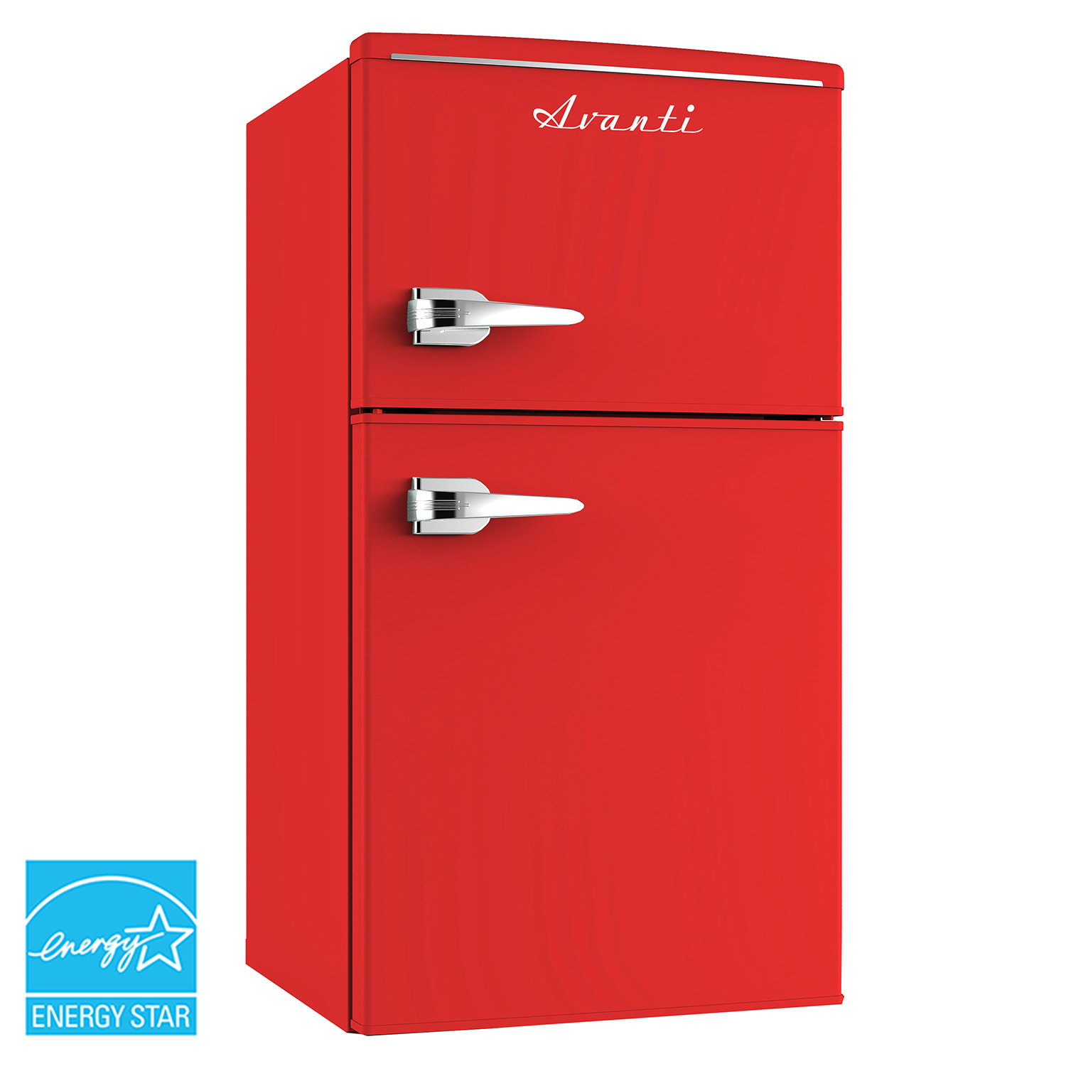 Avanti Retro Compact Refrigerator, 2-Door, 3 Cu Ft, 34inH x 20-1/2inW x 18inD, Red - Image 3