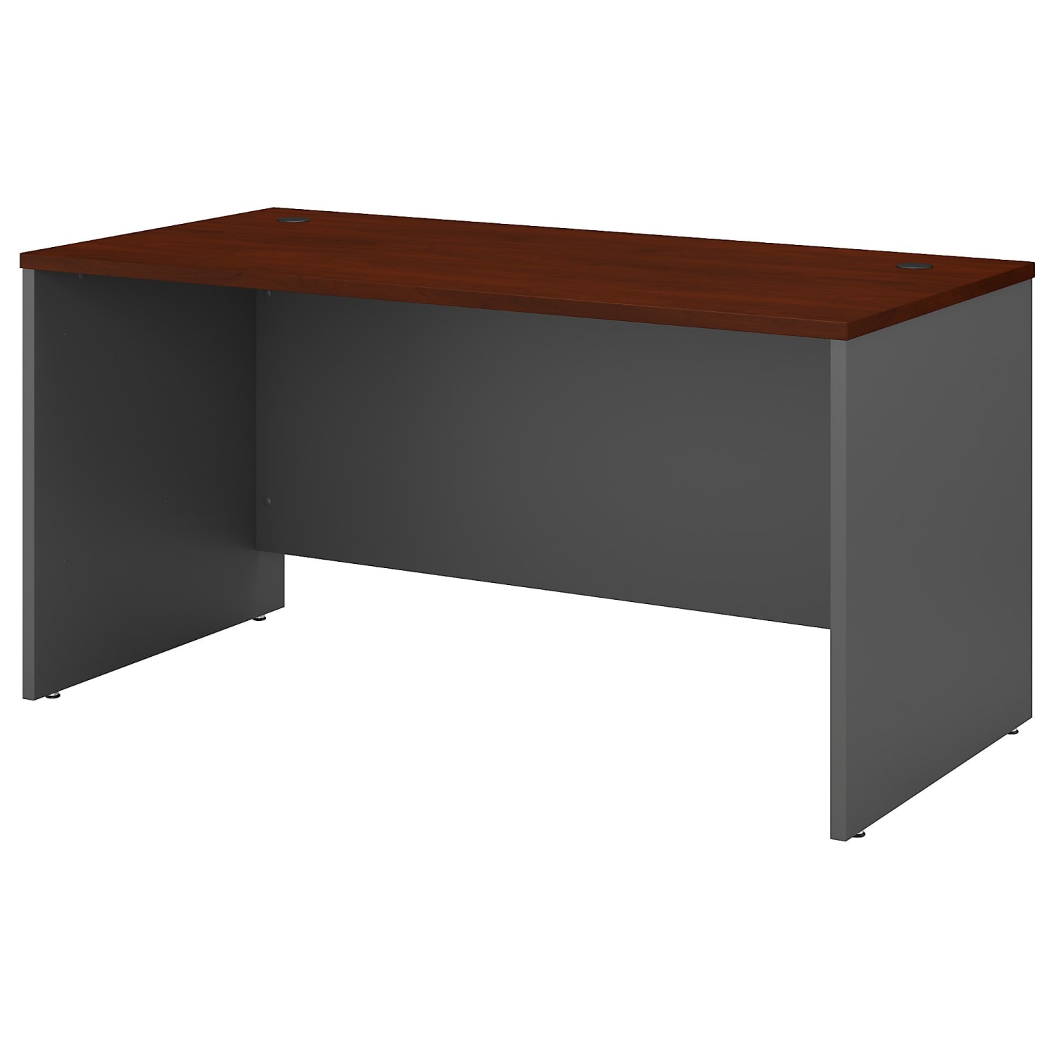 Bush Business Furniture Series C Components 60inW Office Computer Desk, Hansen Cherry/Graphite Gray, Standard Delivery