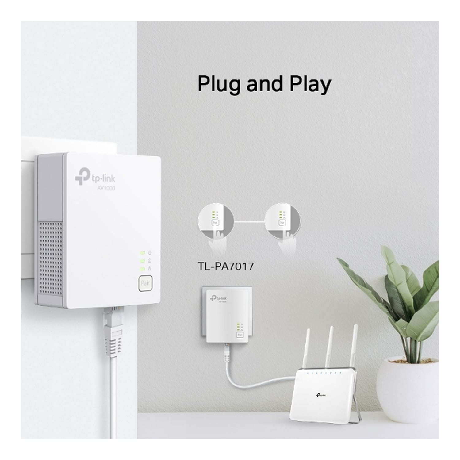 TP-LINK AV1000 Gigabit Powerline Starter Kit, TL-PA7017 KIT - Image 6