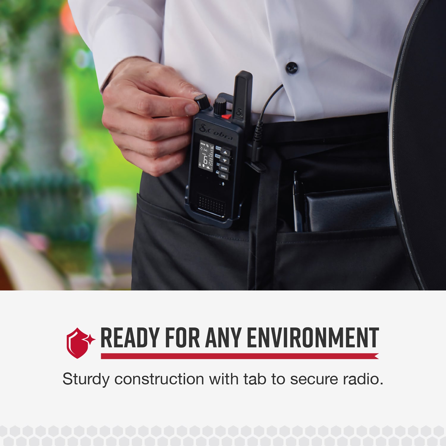 Cobra Swivel Holster and Belt Clip for Cobra Performa LMR 2-Way Handheld Business Radios, Black - Image 6