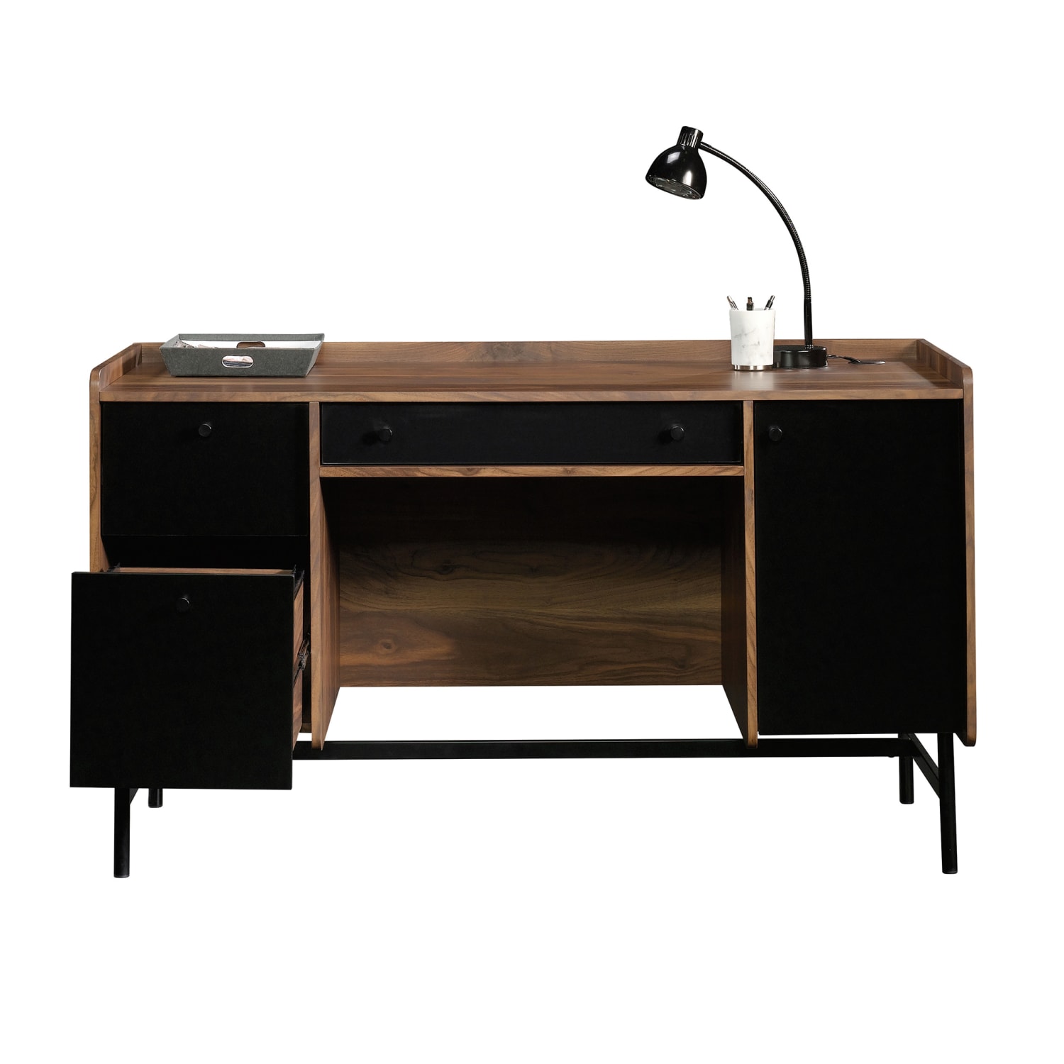 Sauder Harvey Park 55inW Computer Desk, Grand Walnut - Image 5
