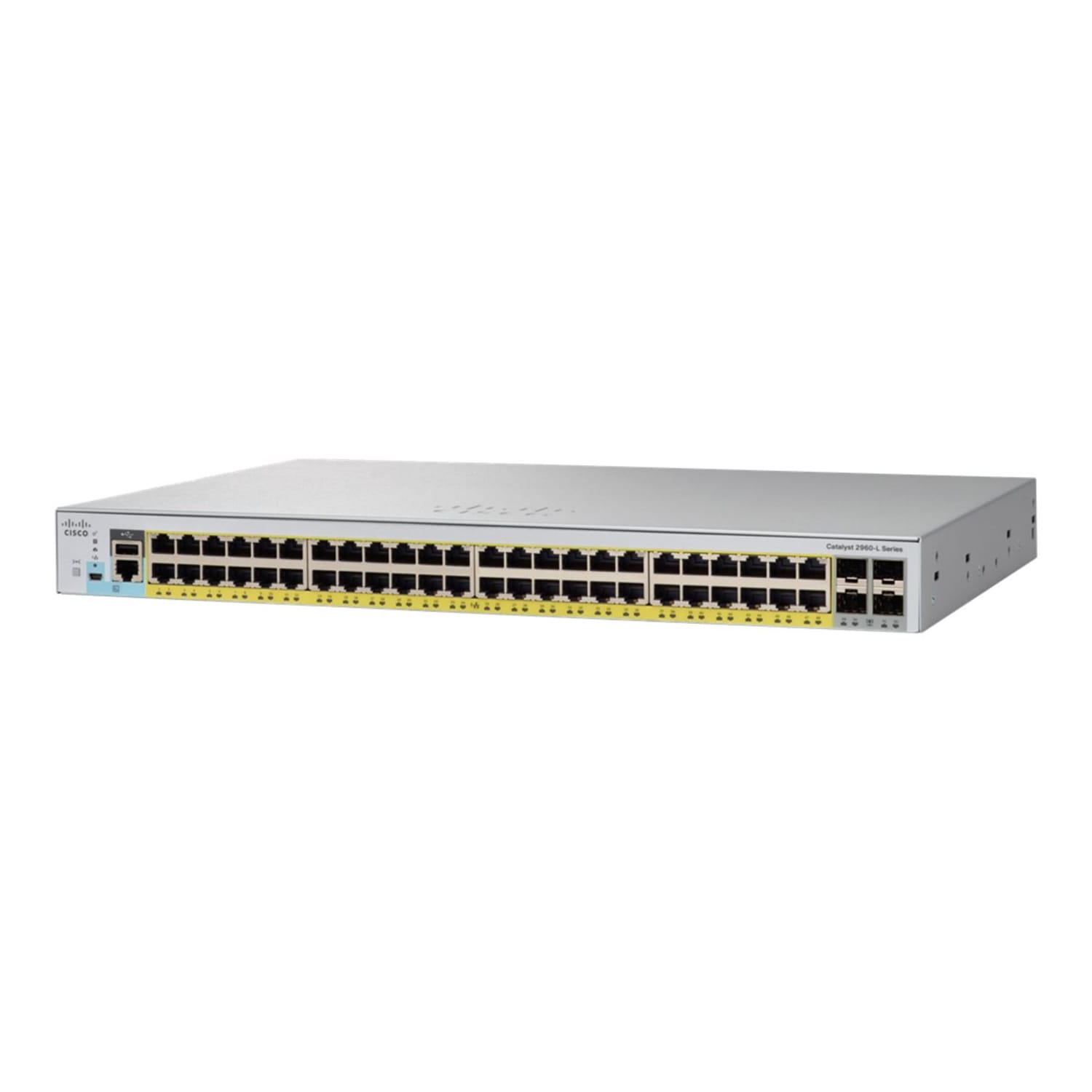 Cisco Catalyst 2960L-SM-48PS - Switch - L3 - smart - 48 x 10/100/1000 (PoE+) + 4 x 1 Gigabit Ethernet SFP+ - rack-mountable - PoE+ (370 W) - Image 3