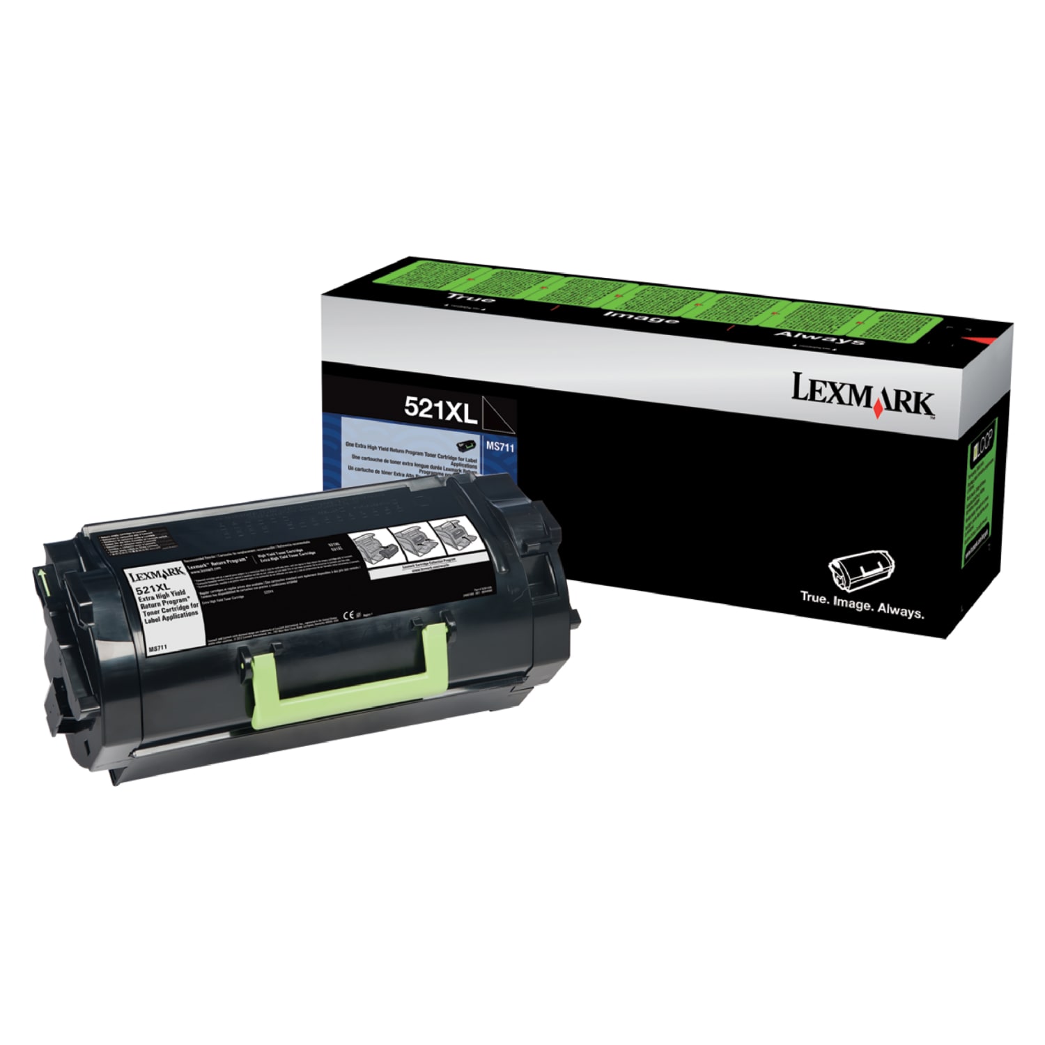 Lexmark 52D1X0L Black High Yield Toner Cartridge For Labels