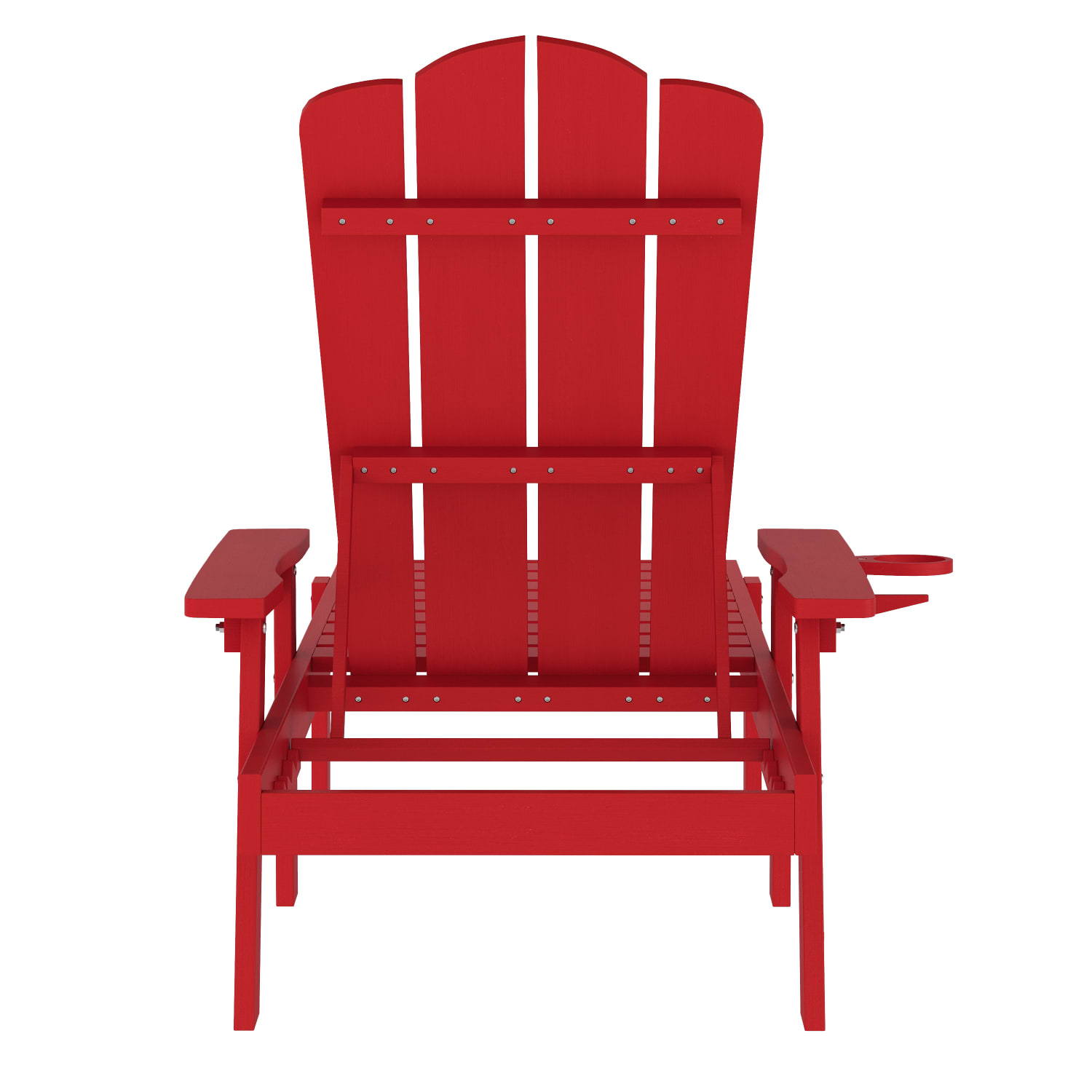 Flash Furniture Sonora Set of 2 Commercial Grade Adjustable Adirondack Lounge Chair All Weather IndoorOutdoor Recycled HDPE Red  2LEHMP07001RED PopularChairscom