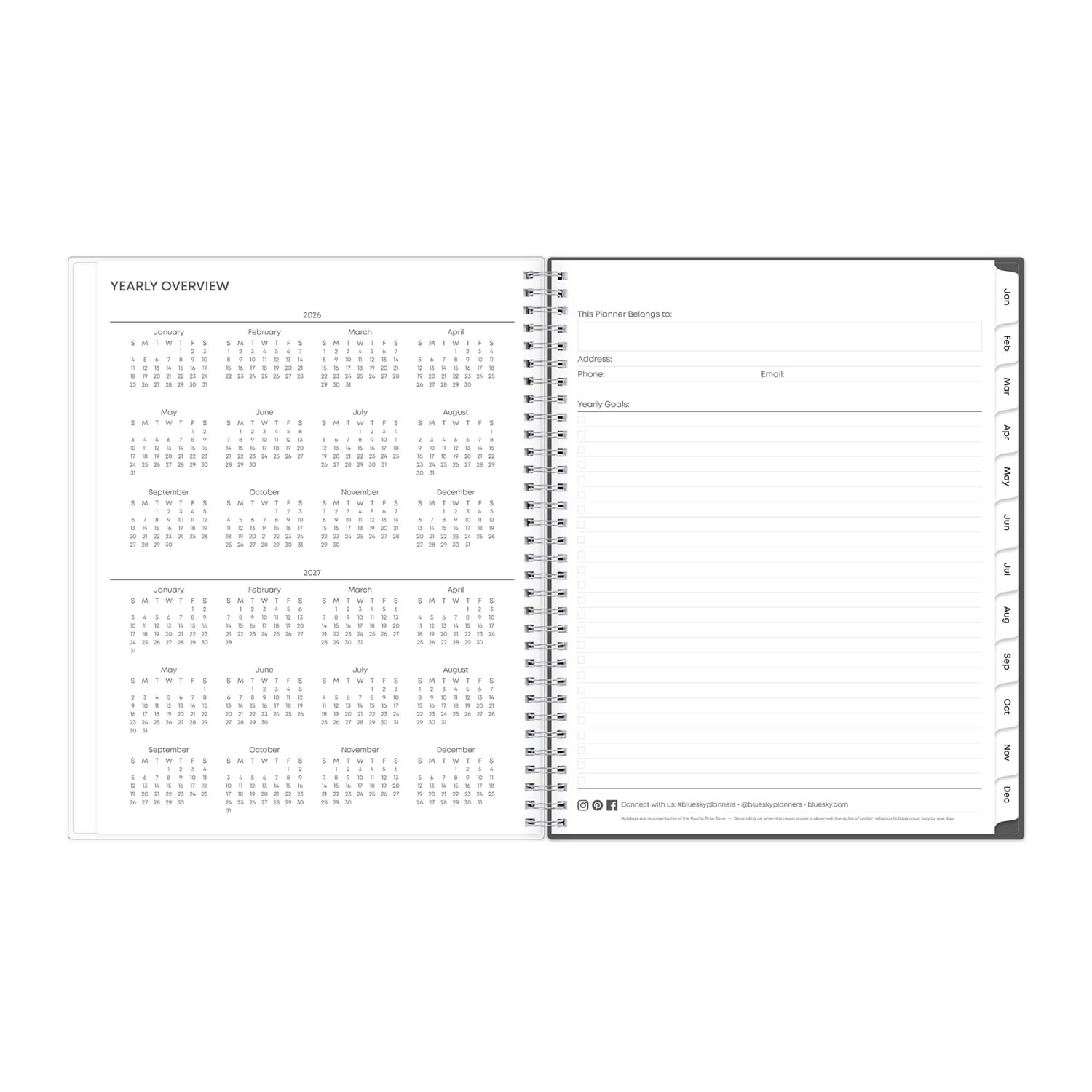 2026 Blue Sky Weekly/Monthly Planner, 8-1/2in x 11in, Montauk, January To December, 133874 - Image 6