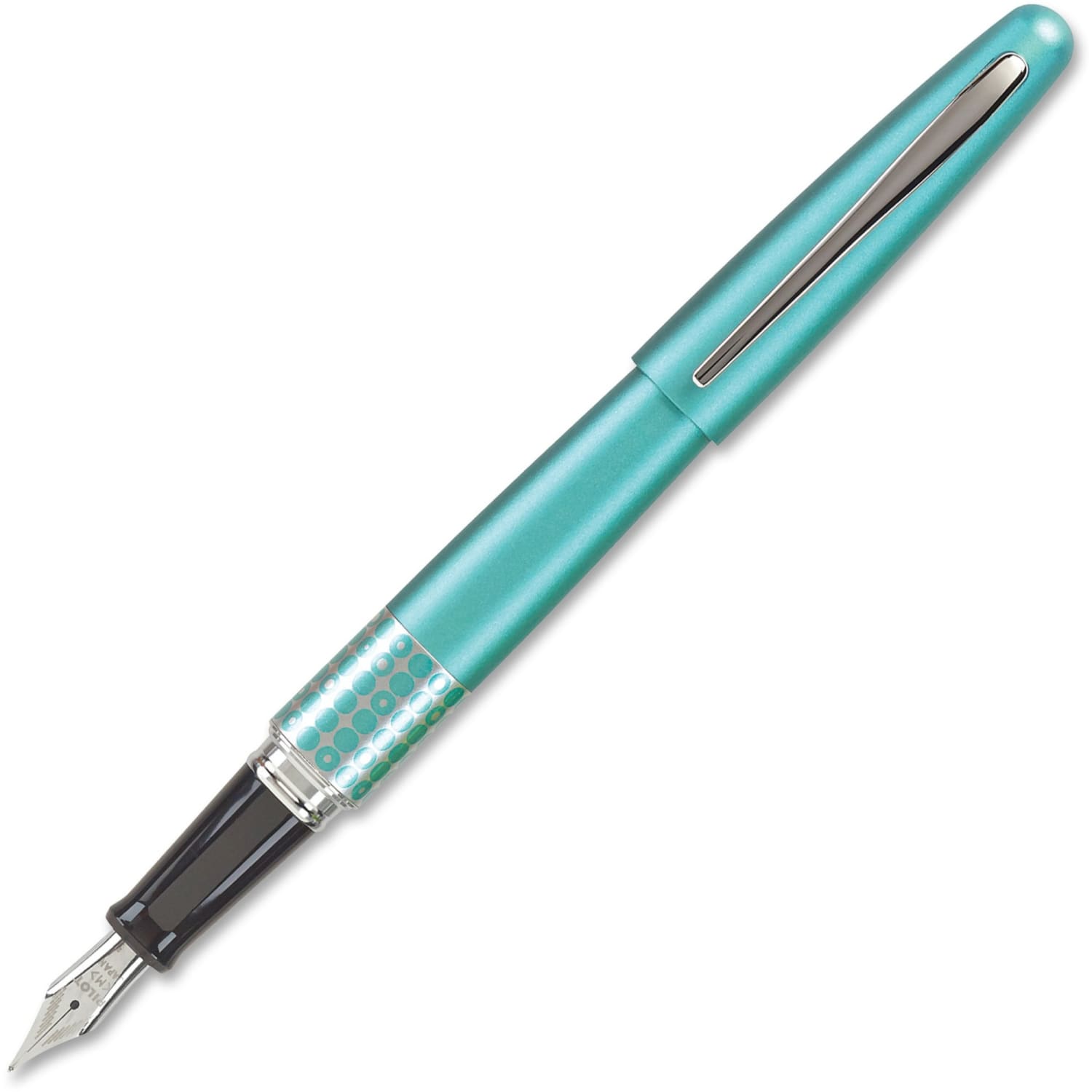 Pilot MR Retro Fountain Pen, Fine Point, Turquoise Dots Barrel, Black Ink - Image 5