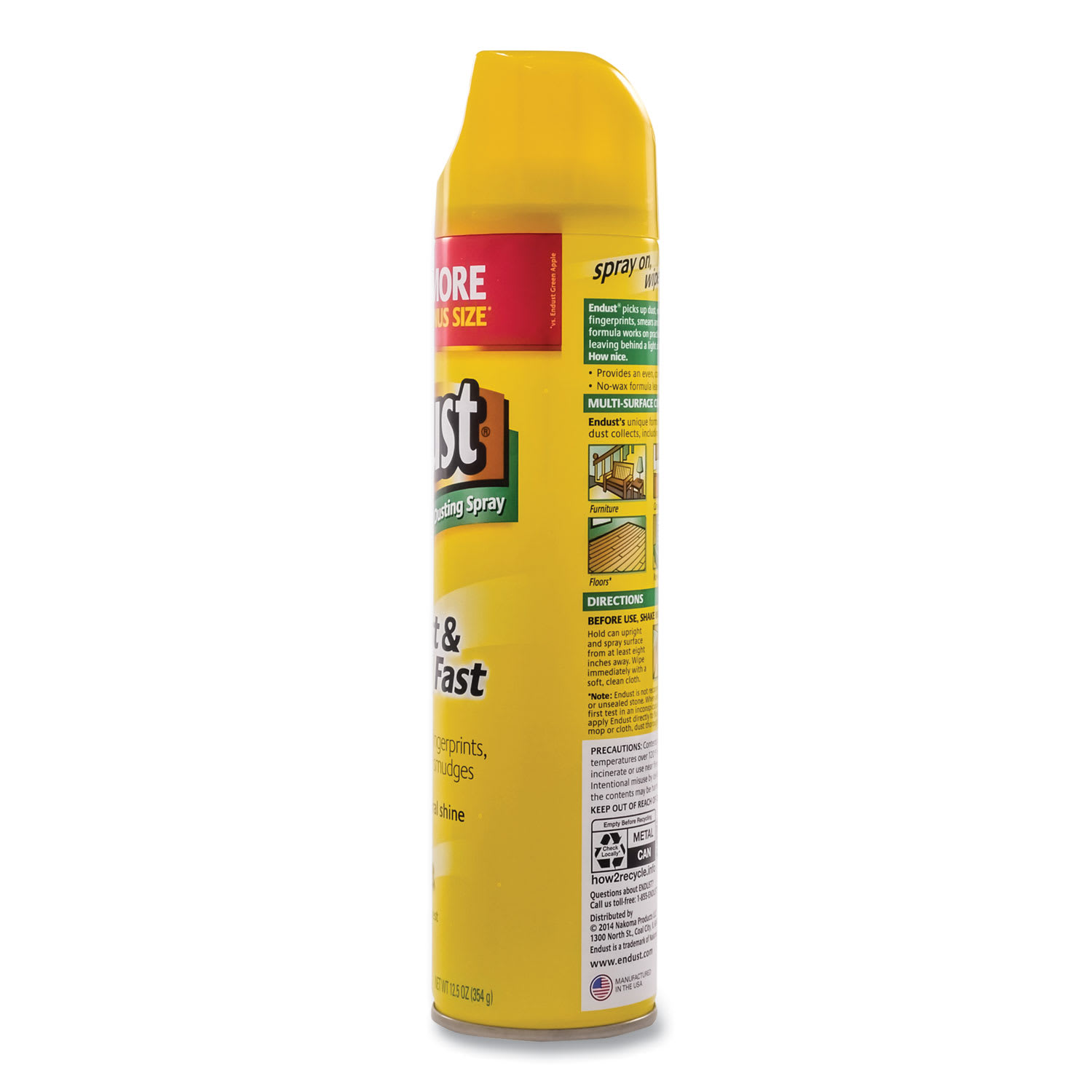 Diversey Endust Multi-Surface Dusting and Cleaning Spray, Lemon Zest, 12.5 oz Aerosol Spray, 6/Carton - Image 6