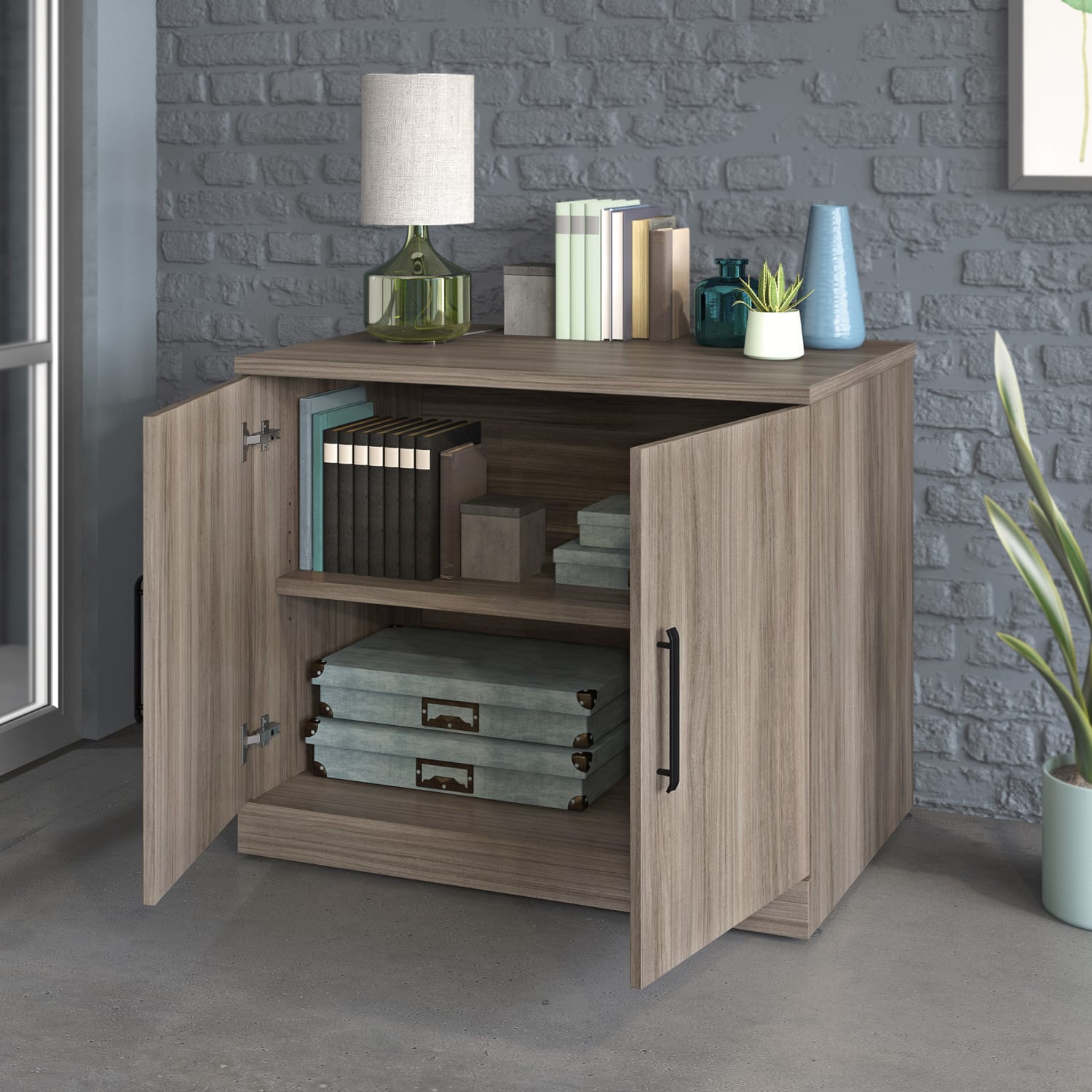 Sauder Affirm 36inW Storage Cabinet With Doors, Hudson Elm - Image 4