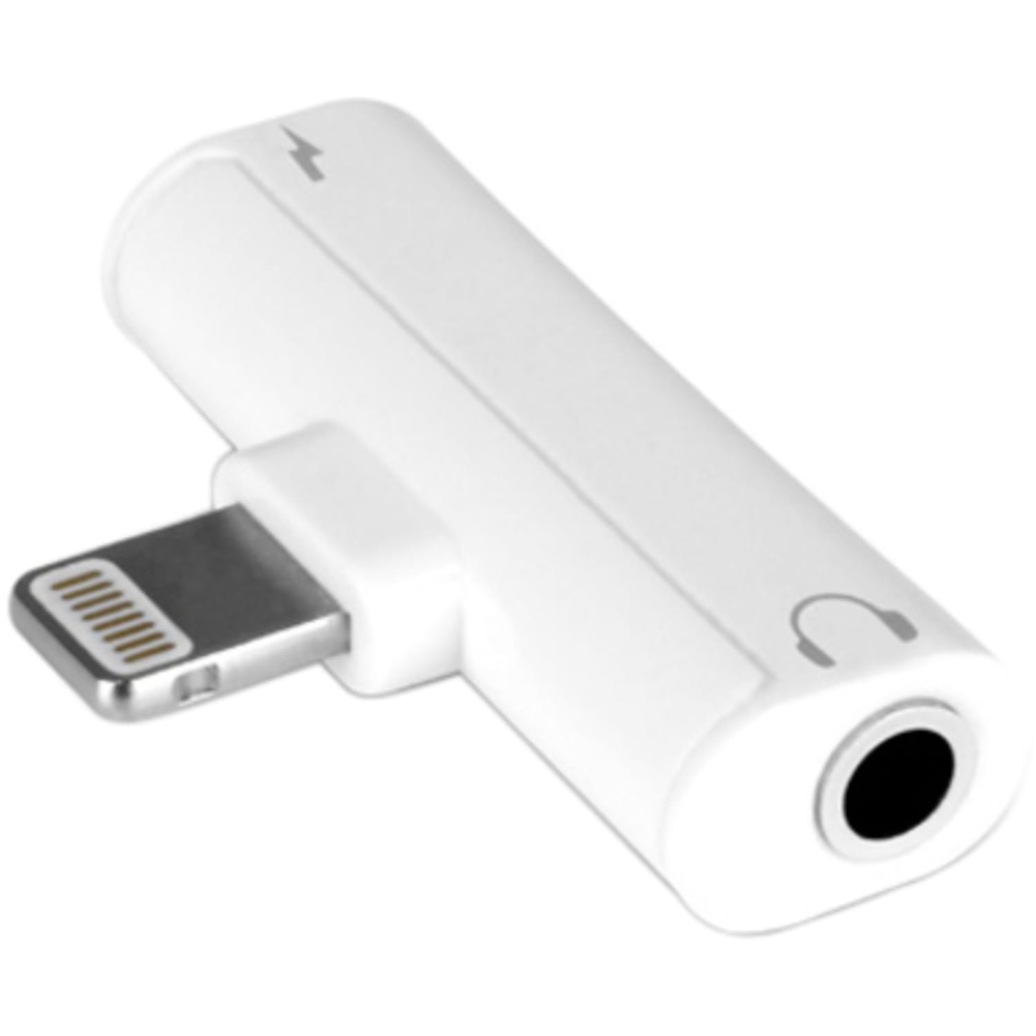 Aluratek Lightning + 3.5 mm Adapter For iPhone/iPad - 1 x Lightning Proprietary Connector Male - 1 x Lightning Proprietary Connector Female, 1 x Mini-phone Stereo Audio Female - Image 3