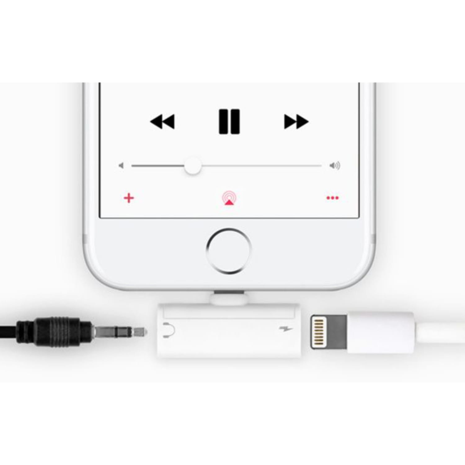Aluratek Lightning + 3.5 mm Adapter For iPhone/iPad - 1 x Lightning Proprietary Connector Male - 1 x Lightning Proprietary Connector Female, 1 x Mini-phone Stereo Audio Female - Image 4