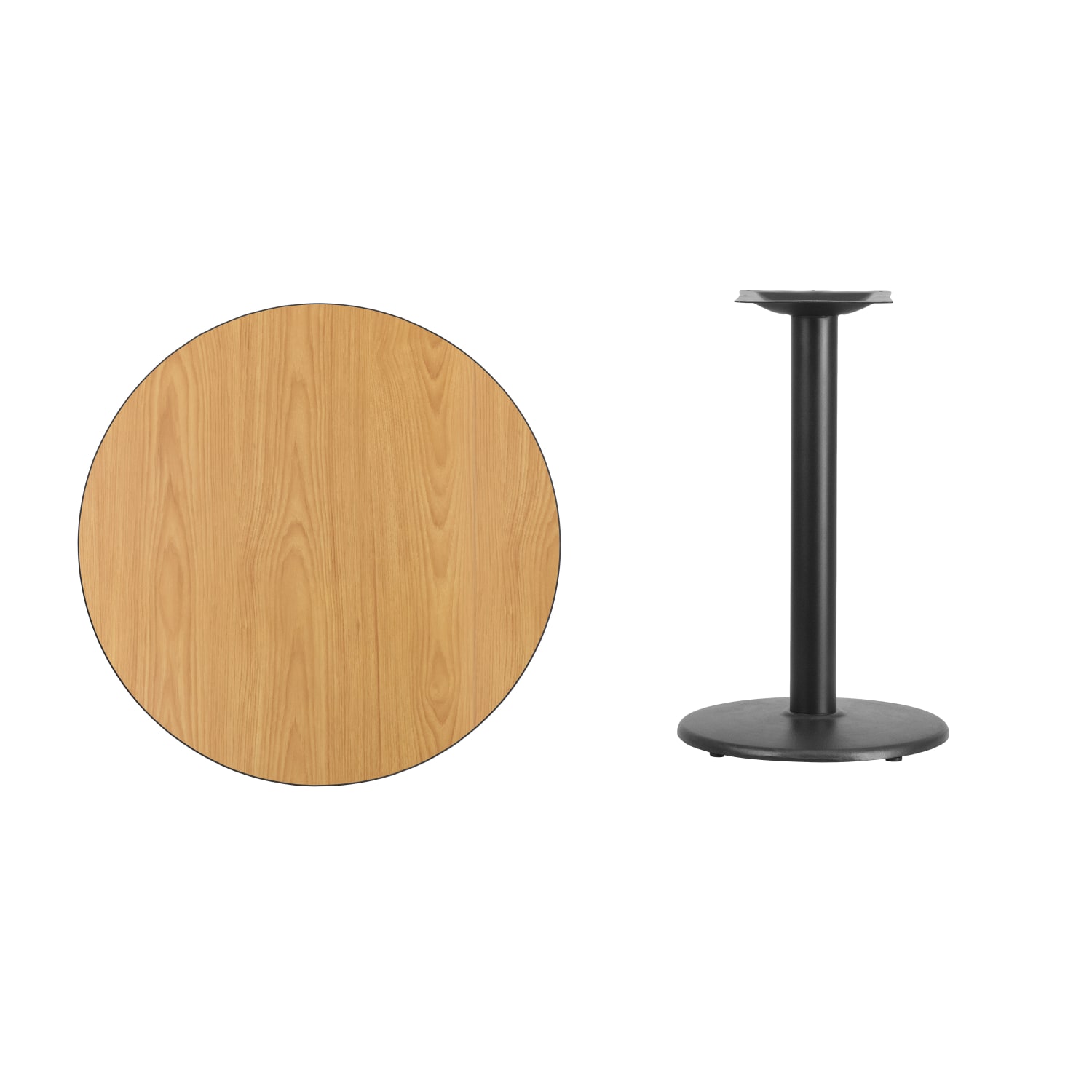 Flash Furniture Round Hospitality Table, 31-3/16inH x 30inW x 30inD, Natural - Image 4