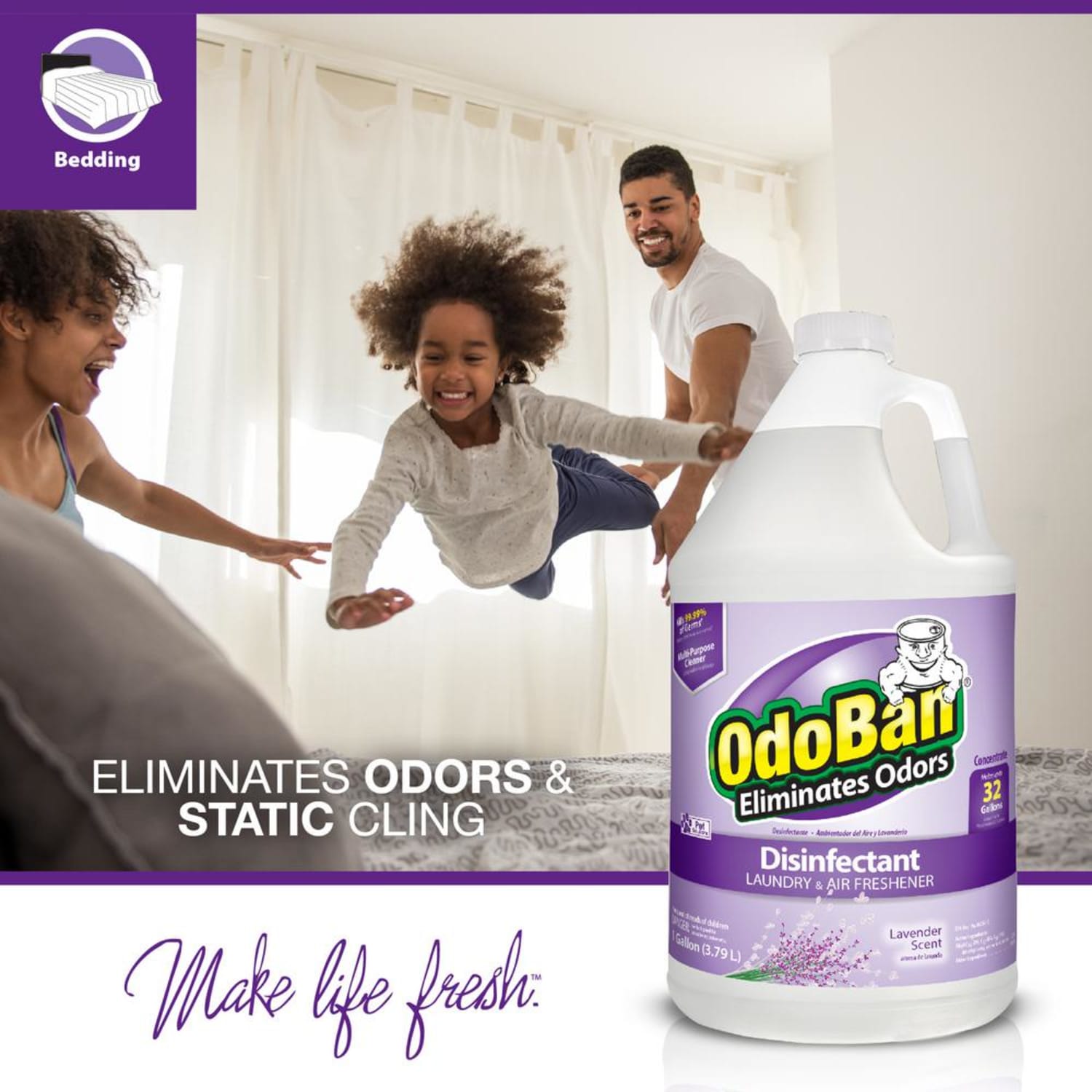 OdoBan Odor Eliminator Disinfectant Concentrate, Assorted Scents, 128 Oz, Case Of 4 Jugs - Image 4