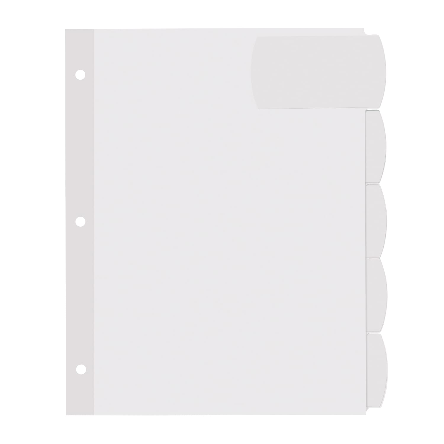 Avery Big Tab Printable Large Label Dividers, Easy Peel, White, 5 Tabs, Pack Of 20 Sets - Image 3