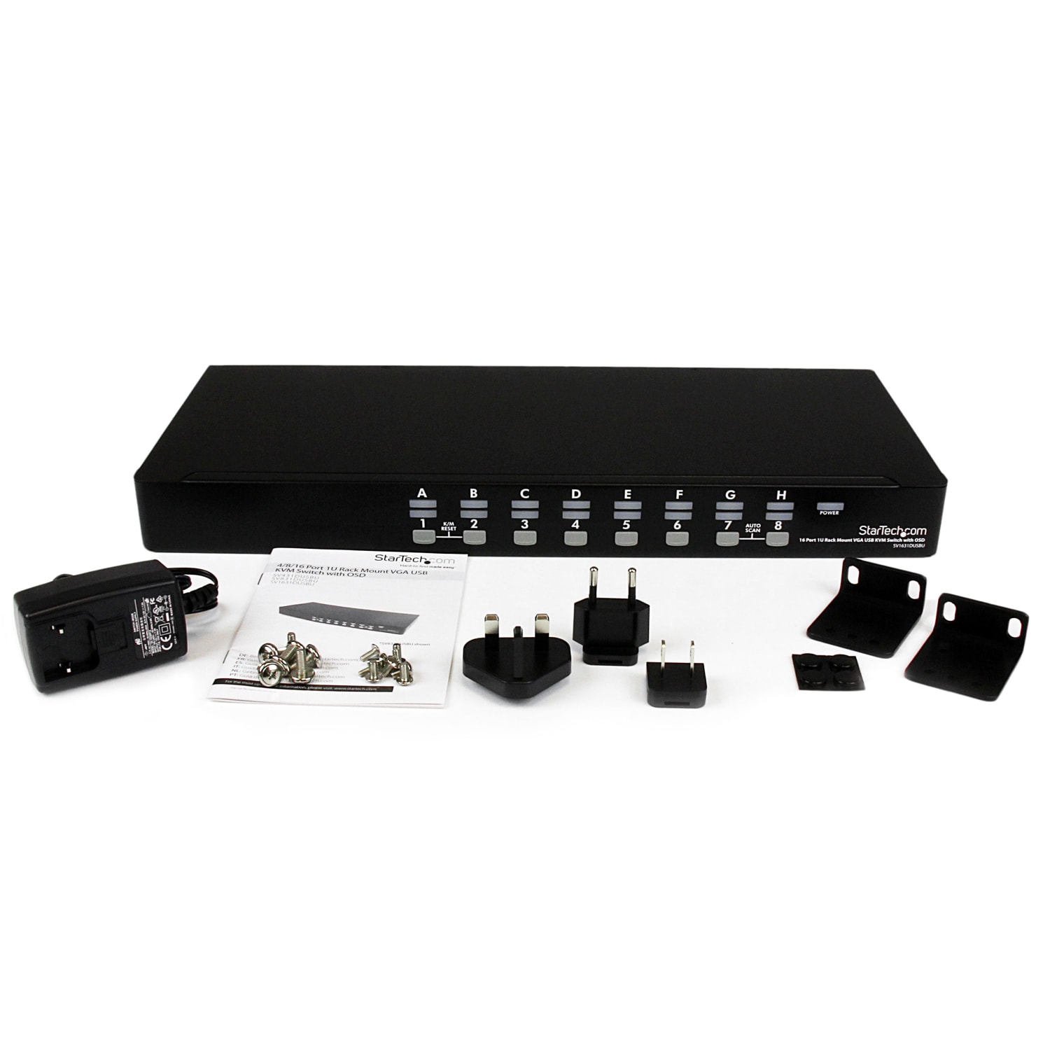 StarTech.com 16 Port 1U Rackmount USB KVM Switch with OSD - Control up to 16 USB computers from a single keyboard, mouse and monitor - usb kvm switch - 16 port kvm switch - vga kvm switch -rack mount kvm - Image 5