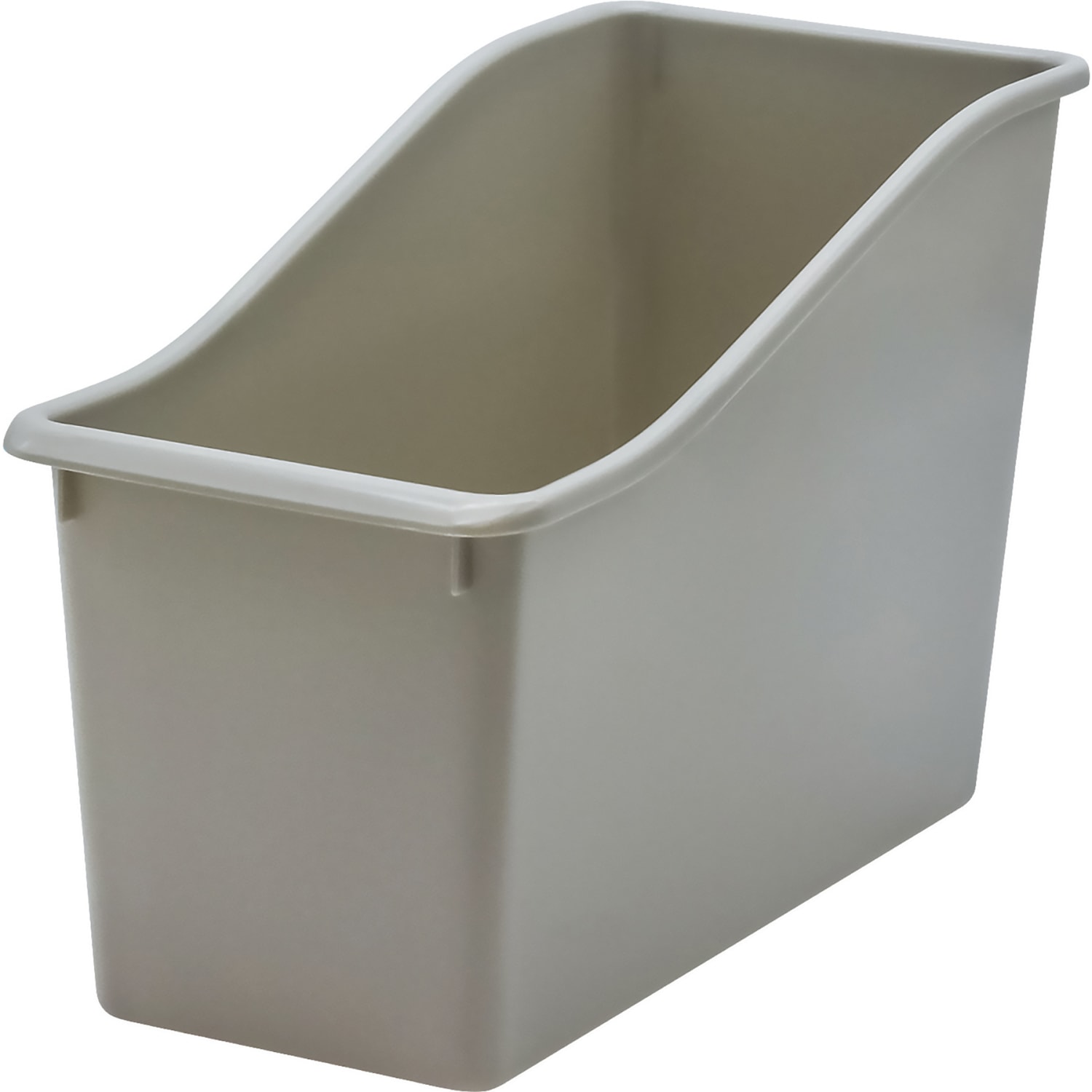 Teacher Created Resources Plastic Book Bins, 7-1/2inH x 11-3/8inW x 5-1/2inD, Gray, Pack Of 6 Bins - Image 4