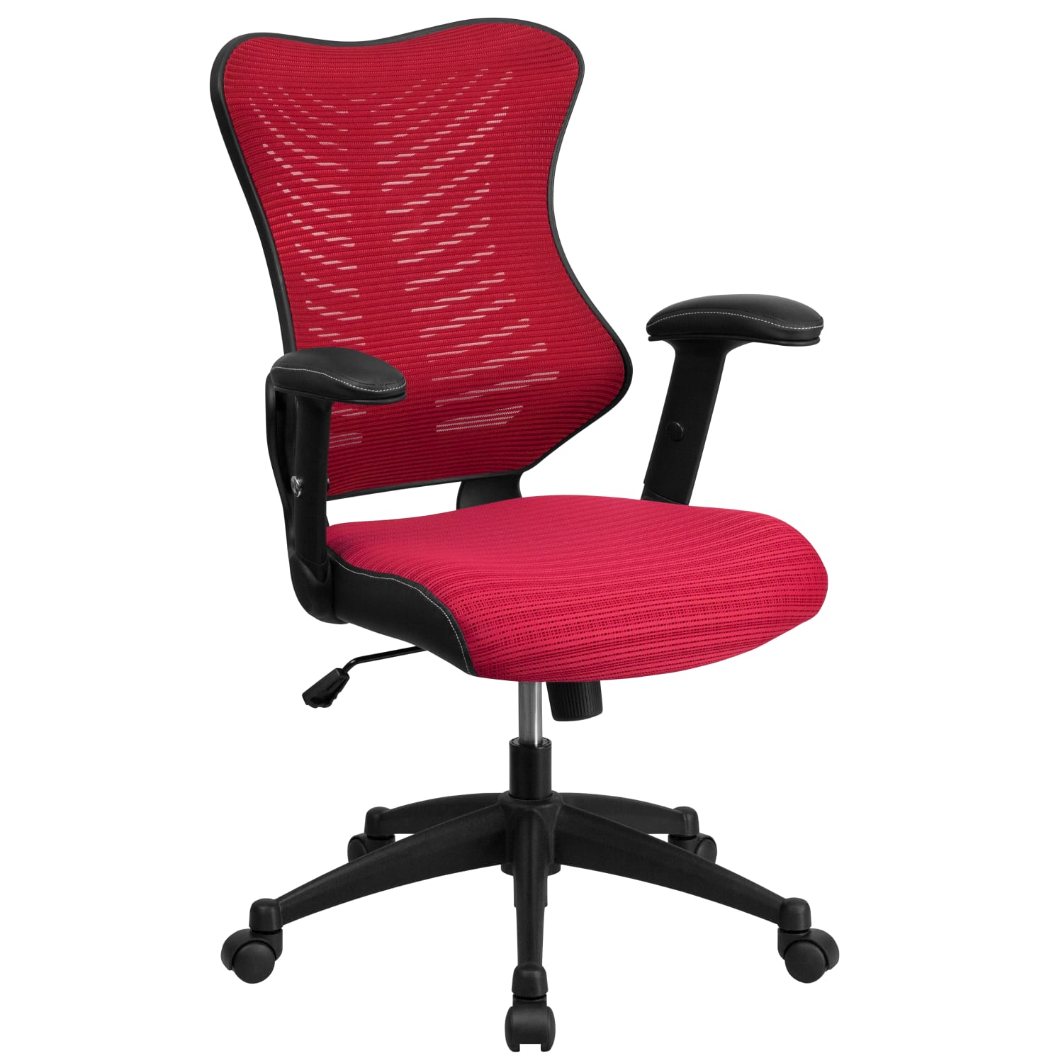 Flash Furniture Mesh High-Back Executive Office Chair, Burgundy/Black - Image 3