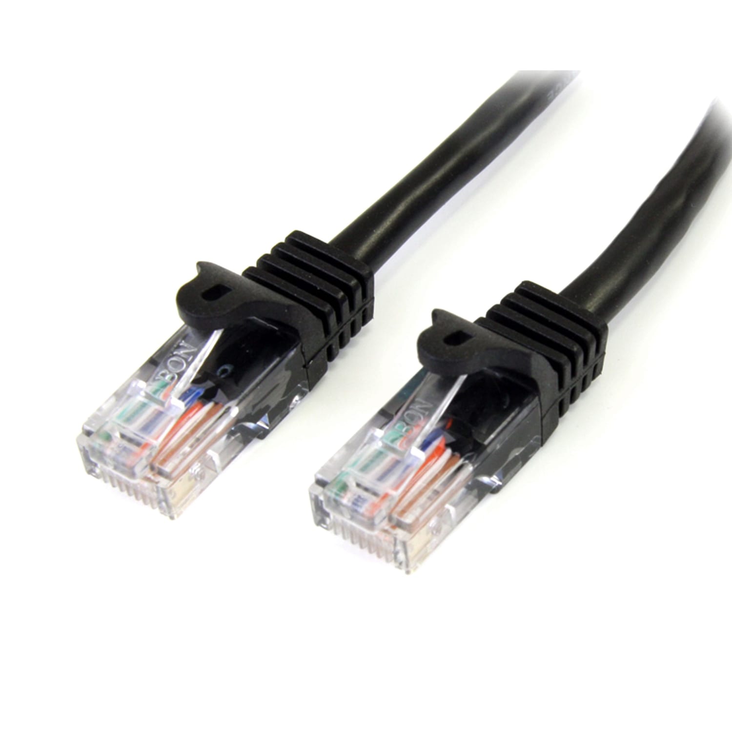 StarTech.com 15 ft Black Cat5e Snagless UTP Patch Cable - Make Fast Ethernet network connections using this high quality Cat5e Cable, with Powe