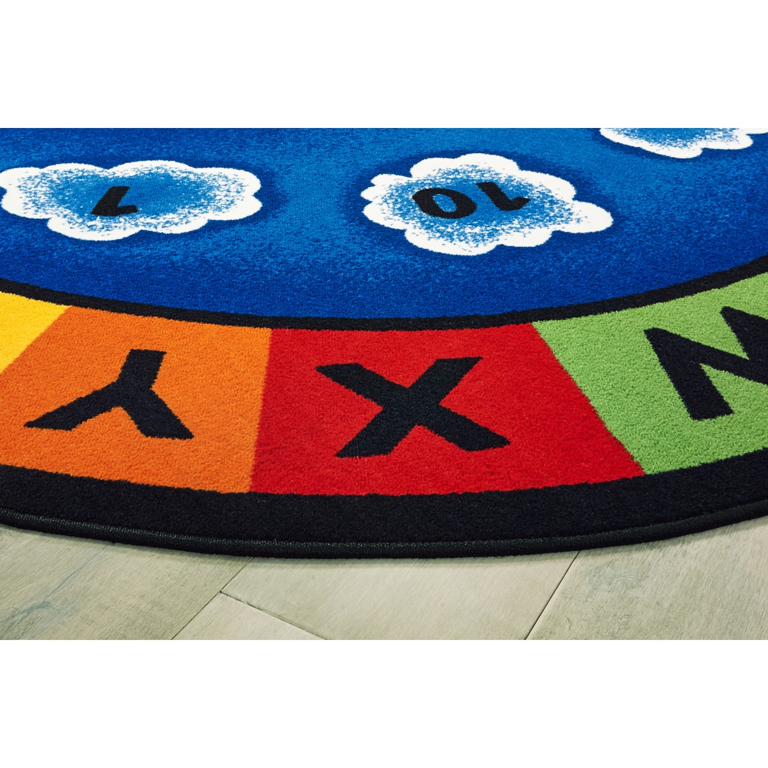 Carpets For Kids Premium Collection Sunny Day Learn & Play Classroom Rug, 6ft9in x 9ft5in, Multicolor - Image 3
