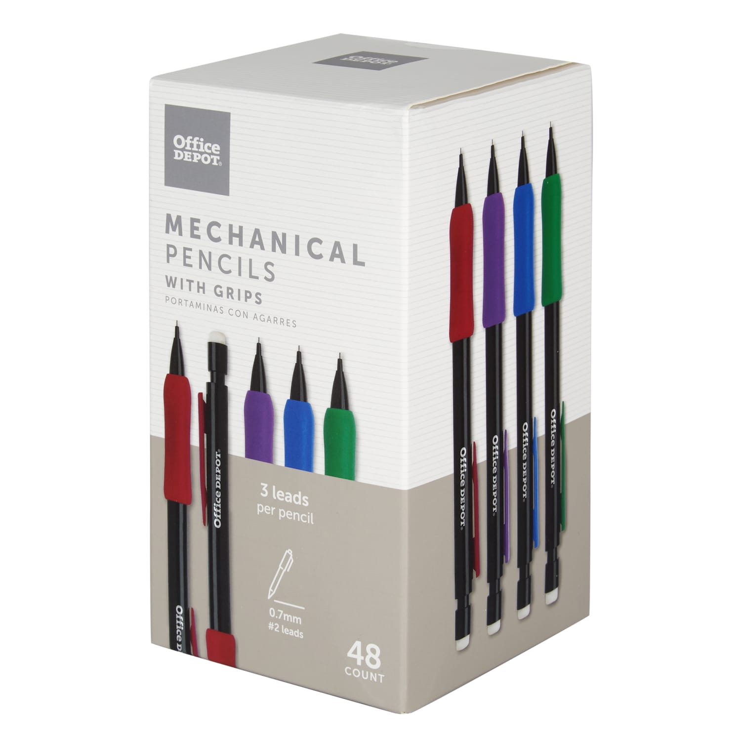 Office Depot Brand Mechanical Pencils With Comfort Grip, 0.7 mm, Black Barrel, Pack Of 48 Pencils - Image 3