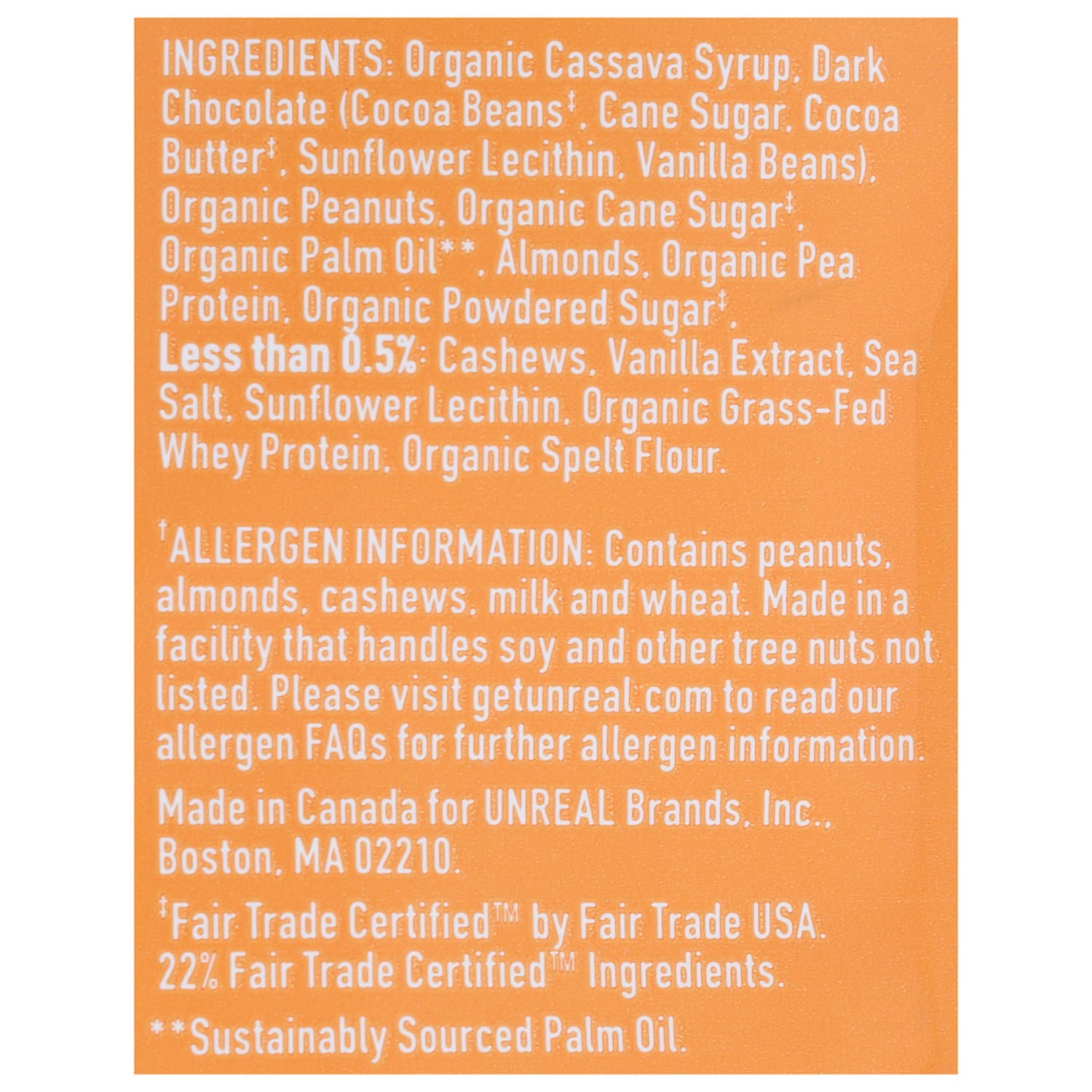 Unreal Dark Chocolate Caramel Peanut Nougat Bars, 3.4 Oz, Total Qty 6 - Image 4