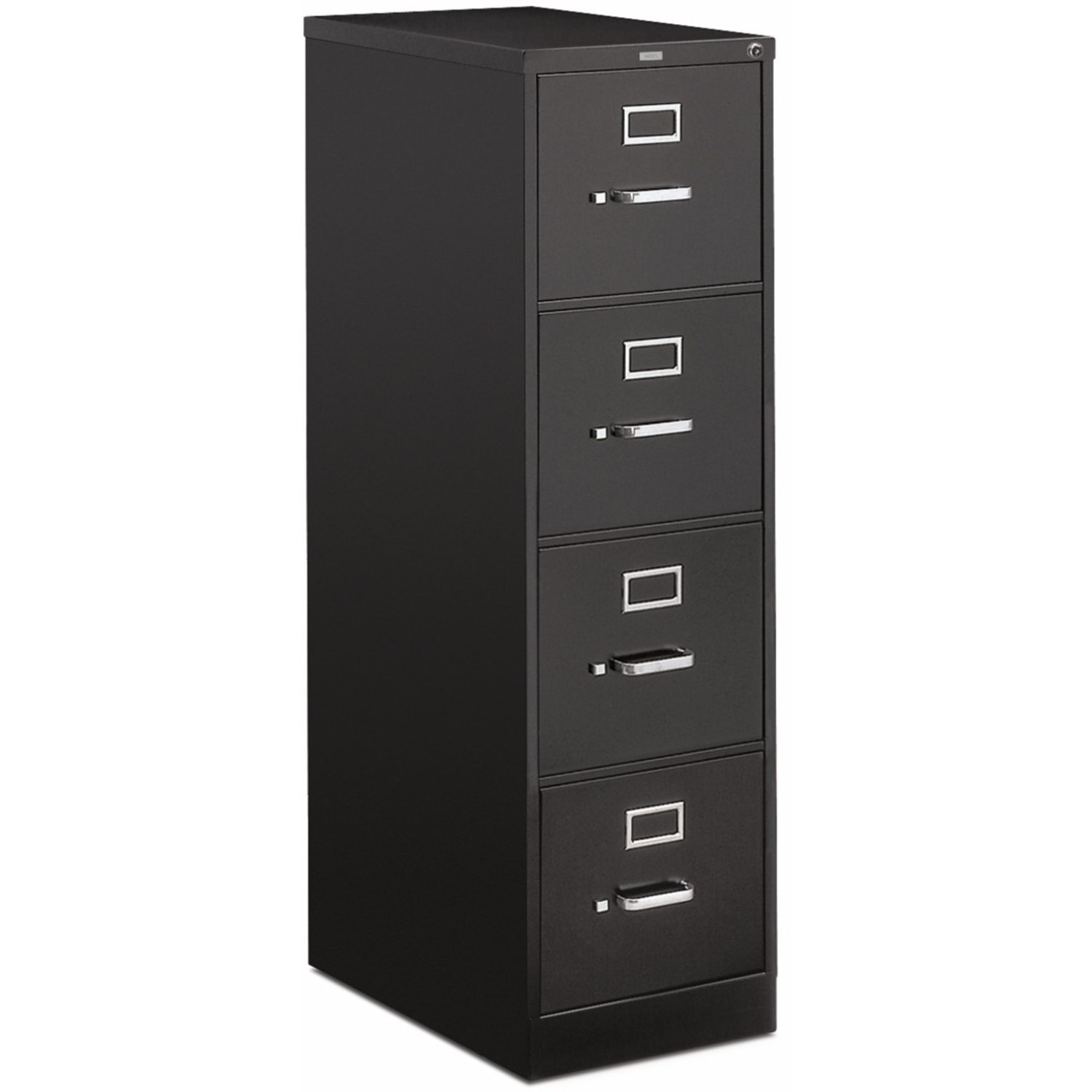 HON 510 25inD Vertical 4-Drawer File Cabinet, Black - Image 3