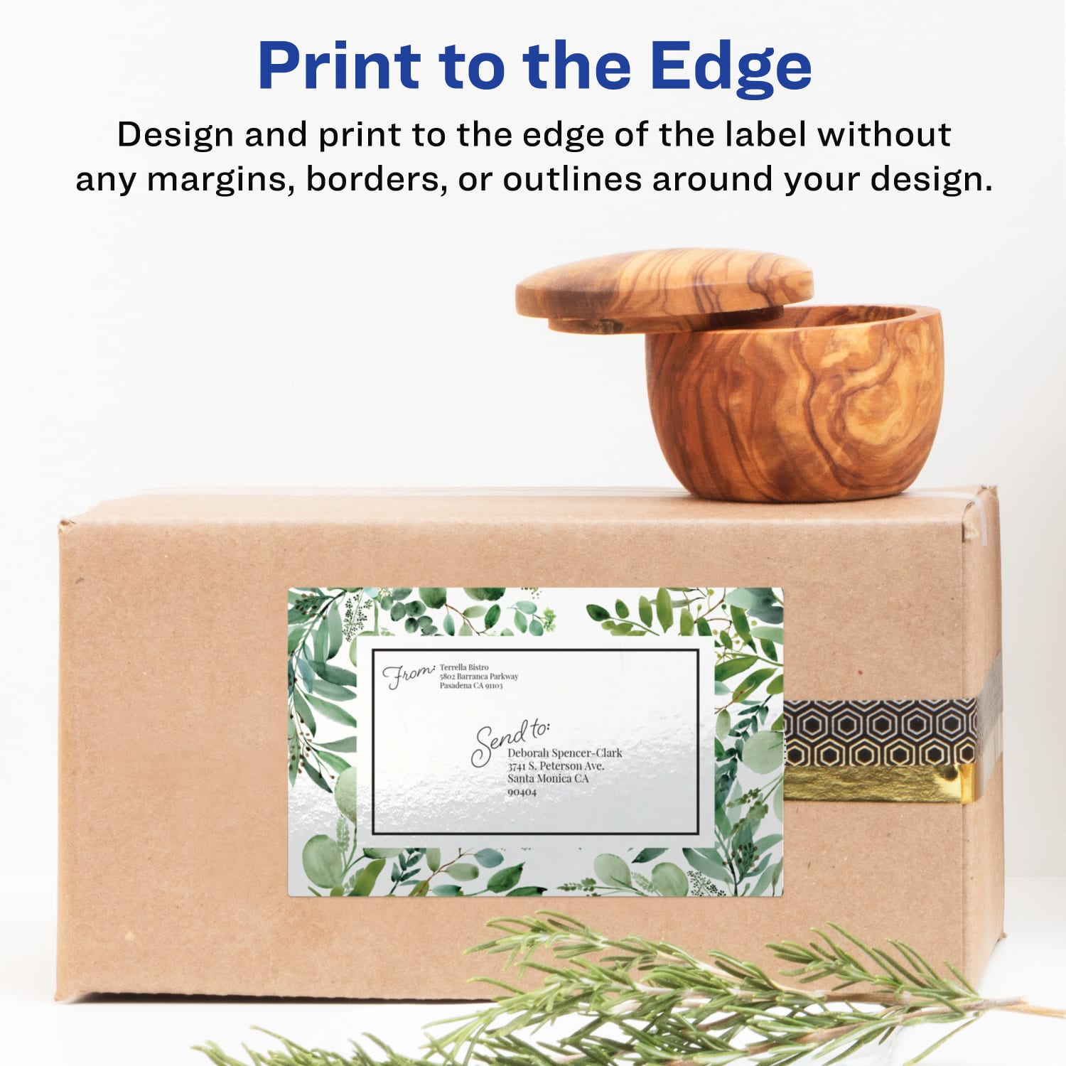 Avery Glossy Permanent Labels With Sure Feed, 94255-WGP10, Rectangle, 4-3/4in x 7-3/4in, White, Pack Of 20 - Image 4