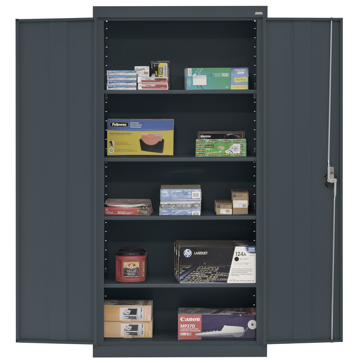Sandusky Elite Series 36inW Heavy-Duty Storage Cabinet, Charcoal - Image 6