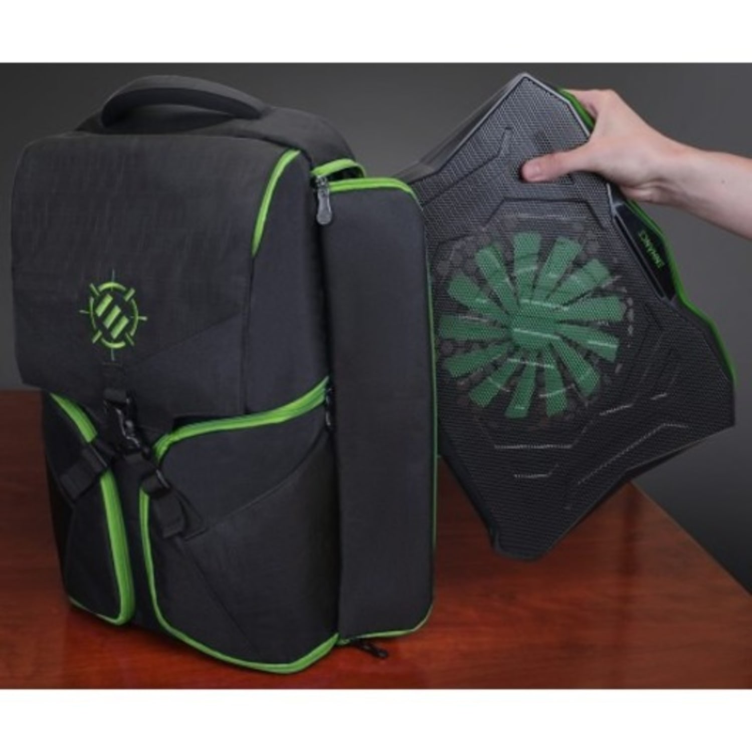 Enhance Cryogen 5 Laptop Cooling Pad (Green) - Upto 17in Screen Size Notebook Support - 1 Fan(s) - 800 rpm - 471.3 gal/min - Metal Mesh - Image 5