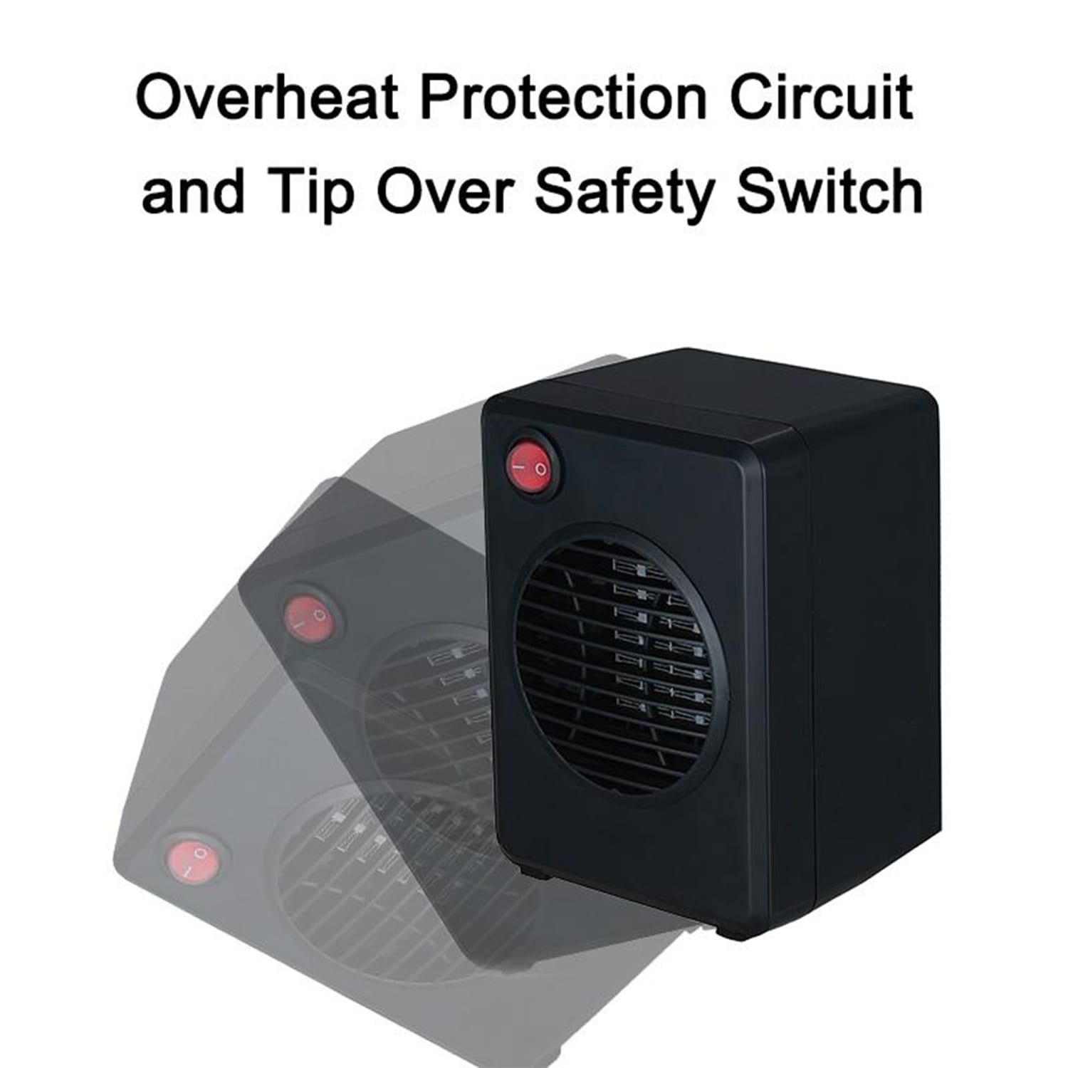 Optimus 300-Watt Portable Mini Ceramic Heater, 8in x 6-1/4in - Image 6