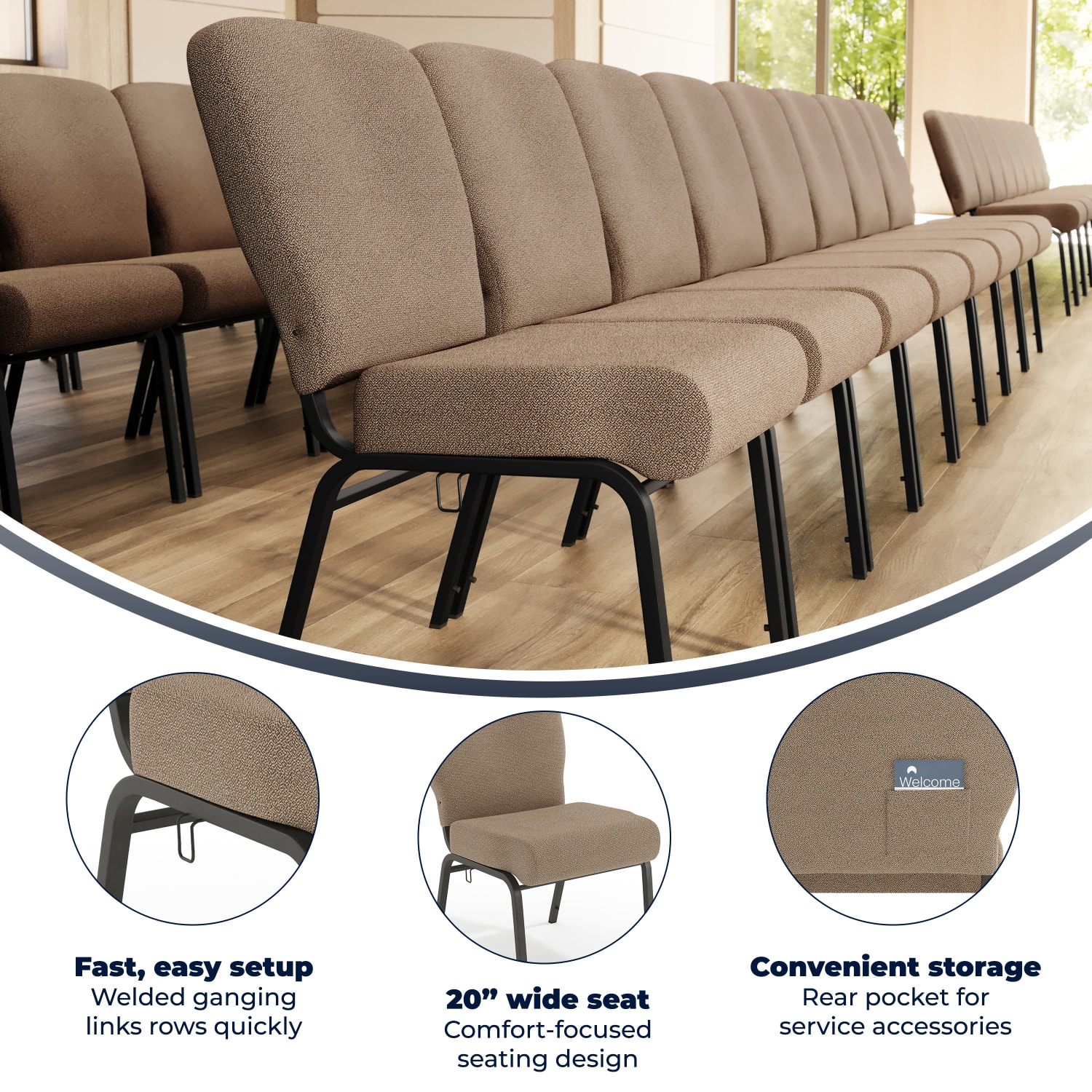 Flash Furniture Advantage Signature Elite Church Chair Tan SpeckleBlack PopularChairscom Flash Furniture Advantage Signature Elite Church Chair Tan SpeckleBlack PopularChairscom