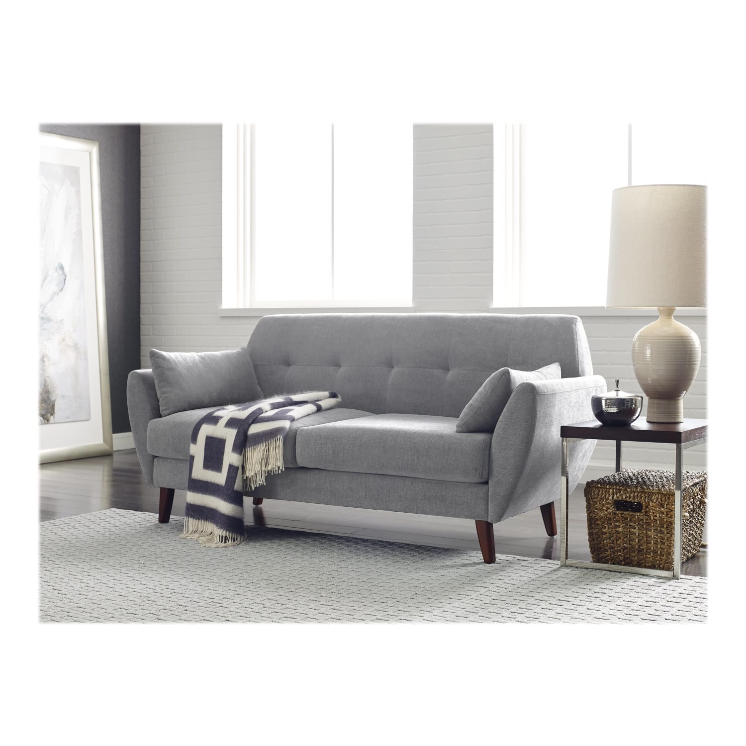 Serta Artesia Collection Loveseat Smoke GrayChestnut PopularChairscom Serta Artesia Collection Loveseat Smoke GrayChestnut PopularChairscom