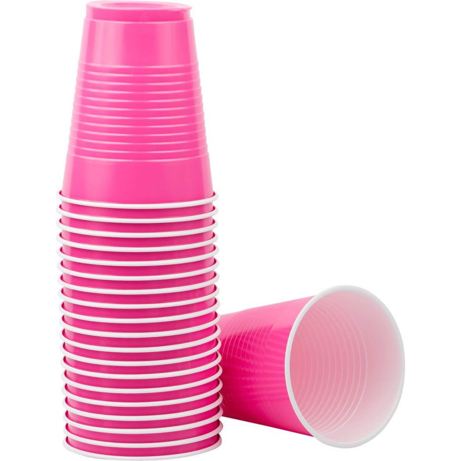 JAM PAPER Plastic Party Cups, 16 oz, Fuchsia, 20 Glasses/Pack - Image 3