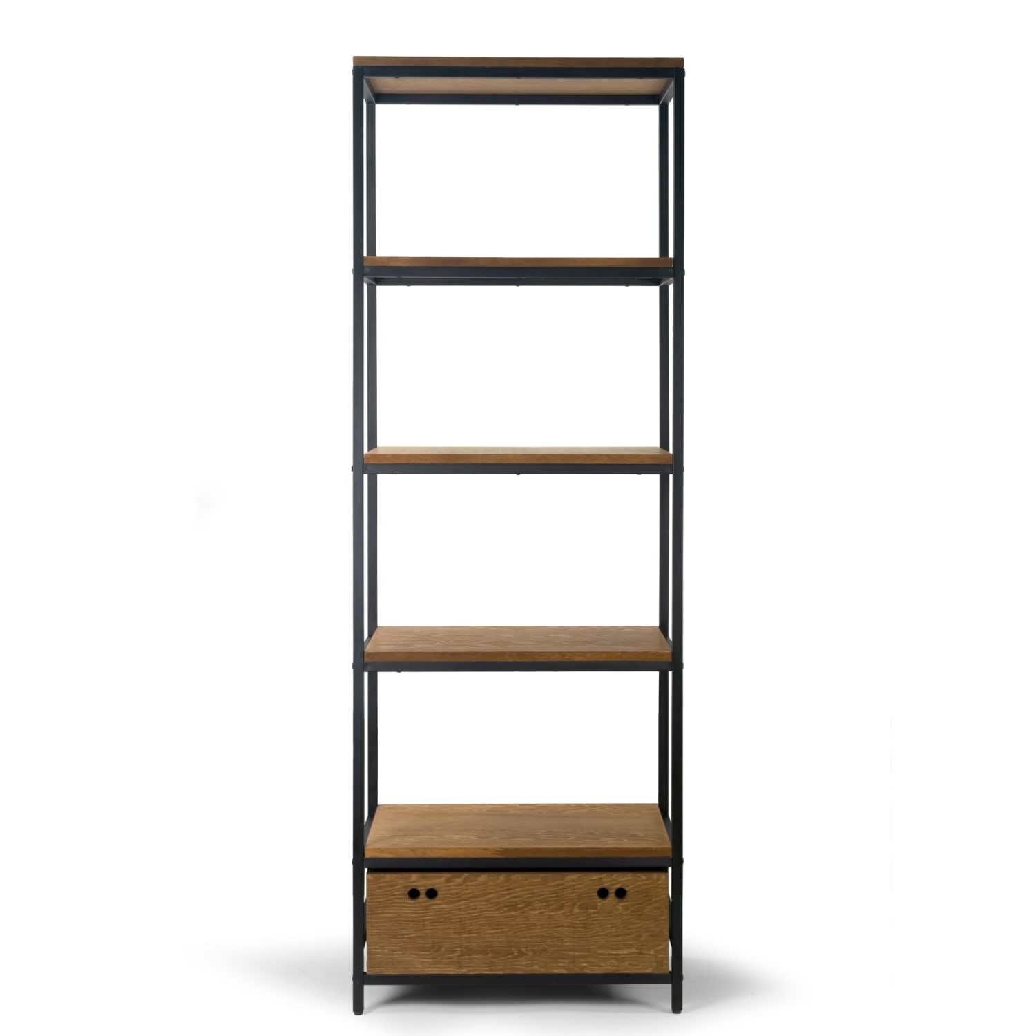 Glamour Home Amy 71inH Etagere Bookcase, Brown - Image 3
