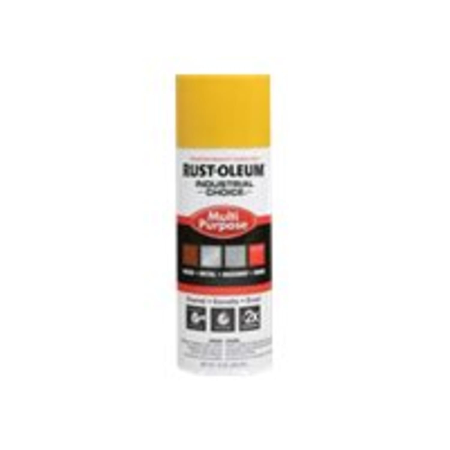 Rust-Oleum Industrial Choice 1600 System Multi-Purpose Enamel Spray Paint, 12 Oz, Gloss Safety Yellow, Case Of 6 Cans - Image 3