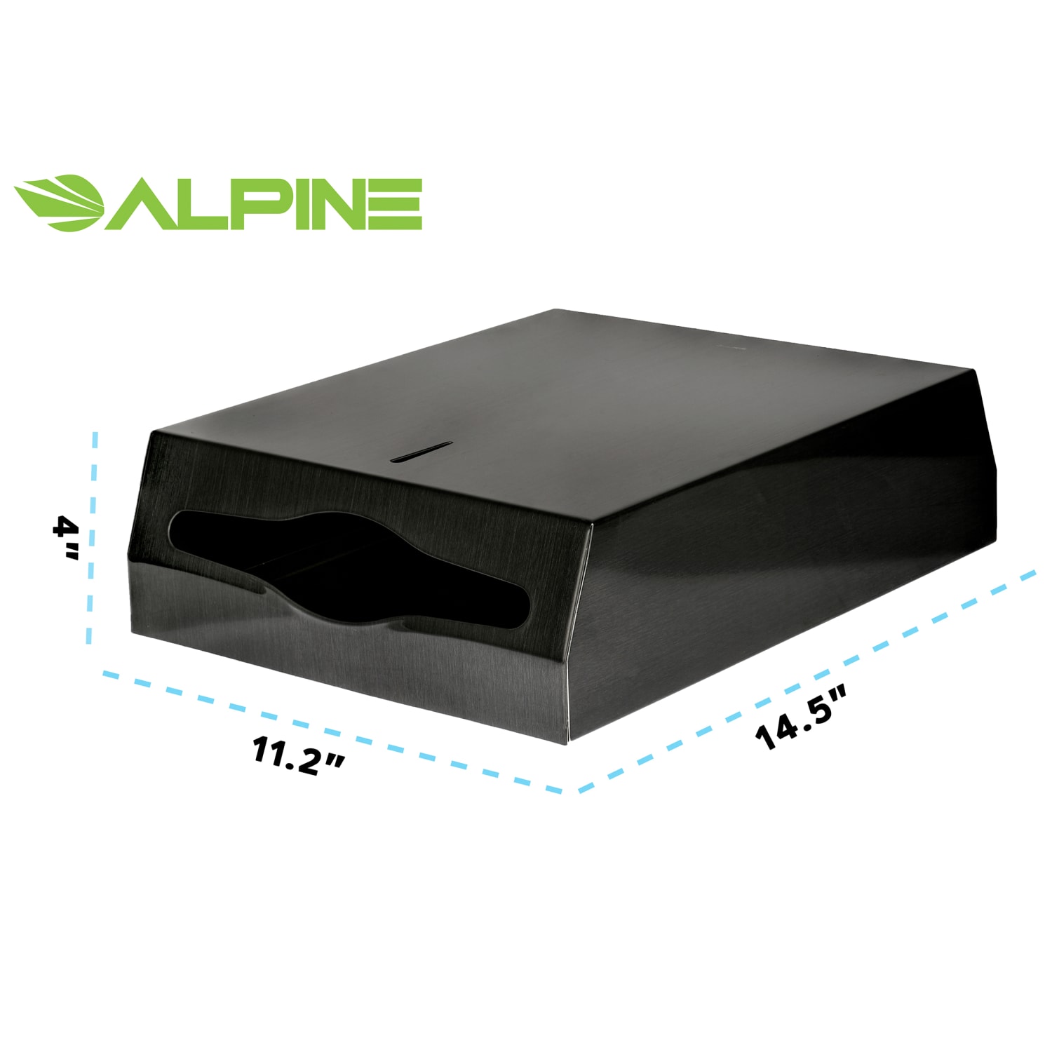 Alpine Industries Stainless Steel Brushed C-Fold/Multi-Fold Paper Towel Dispensers, Nickel, Pack Of 2 Dispensers - Image 5